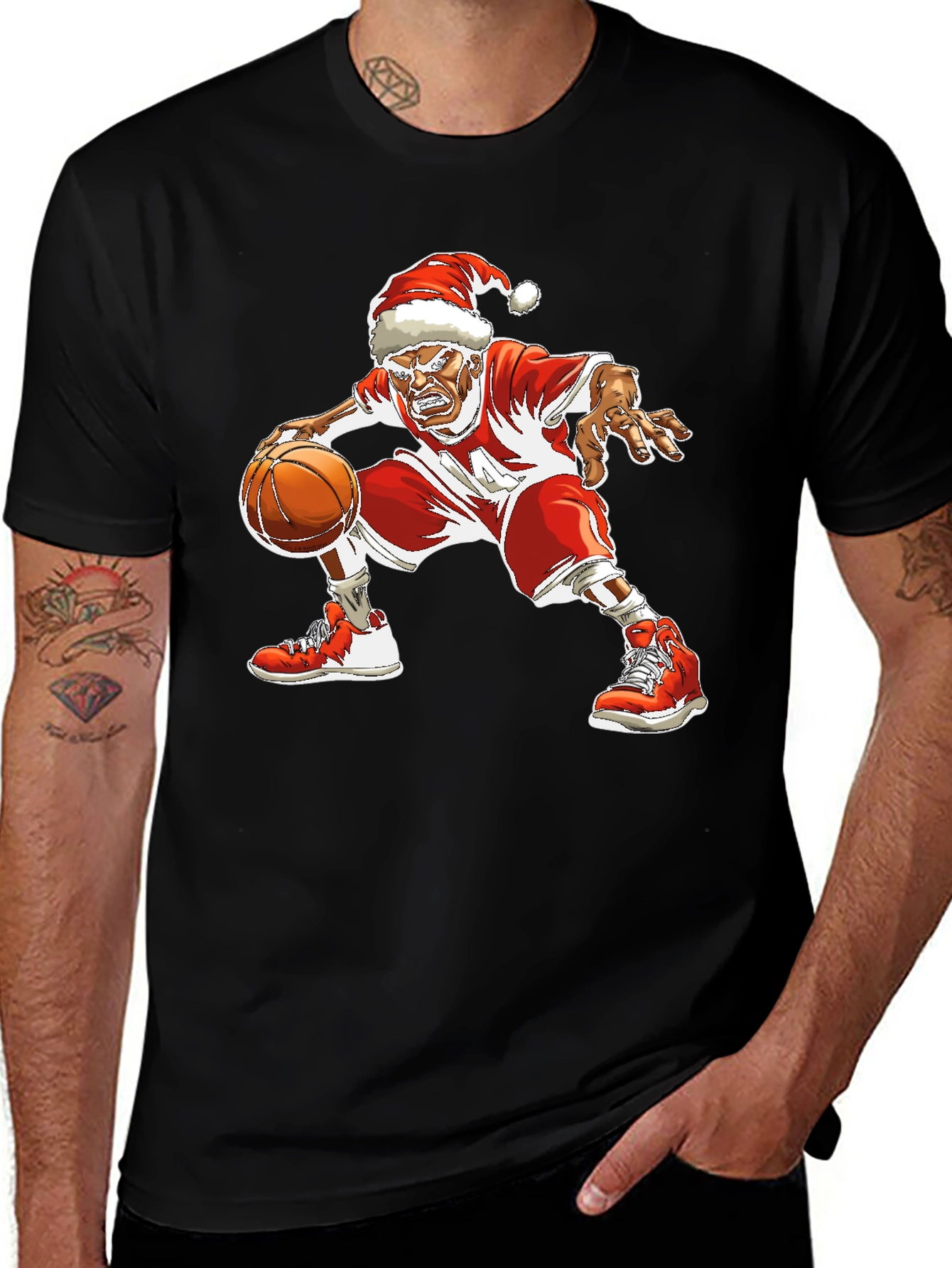 Variant 25 of Santa Basketball Graphic T-Shirt