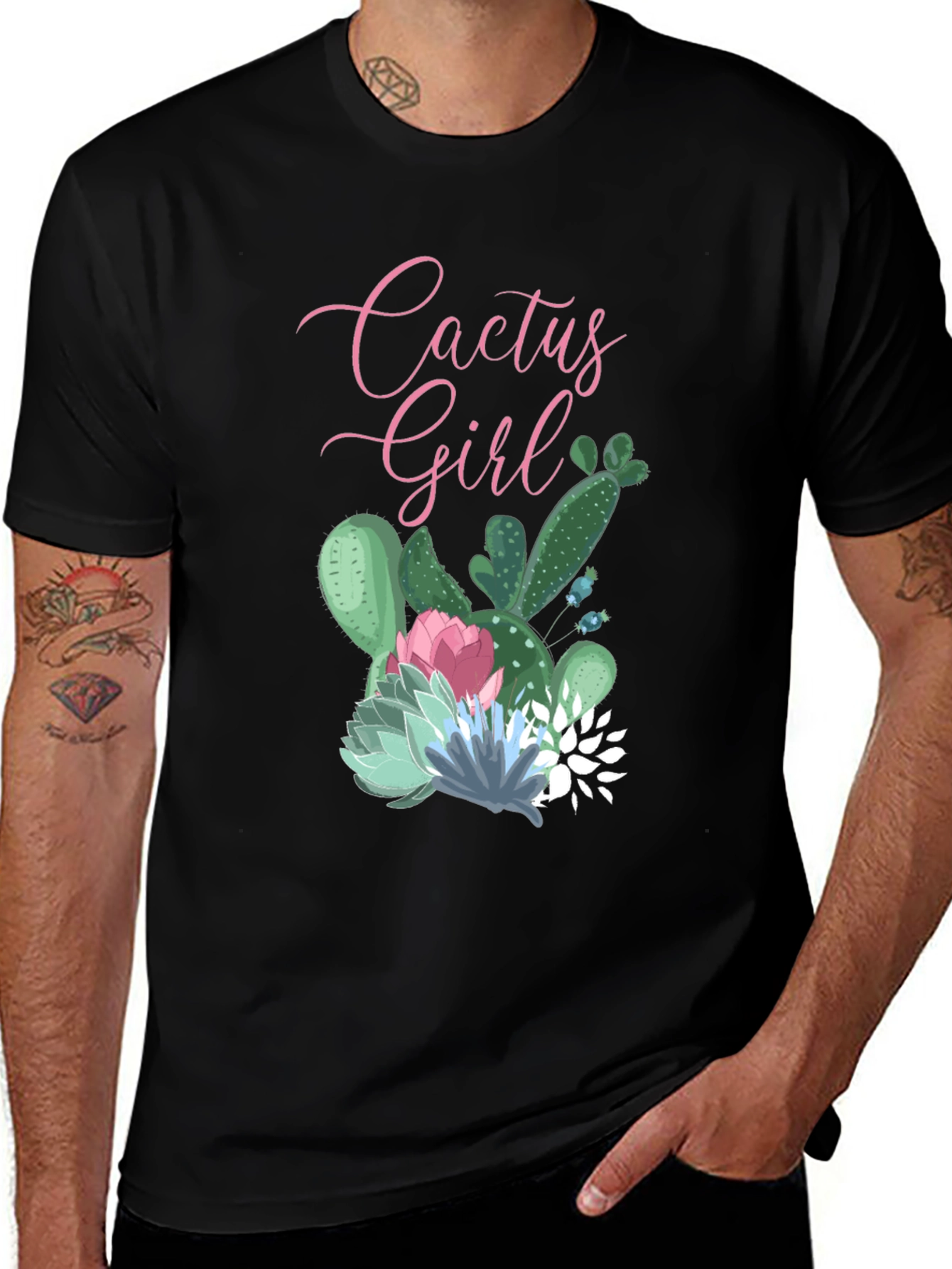 Variant 5 of Cactus Girl Graphic T-Shirt - Stylish & Unique Design