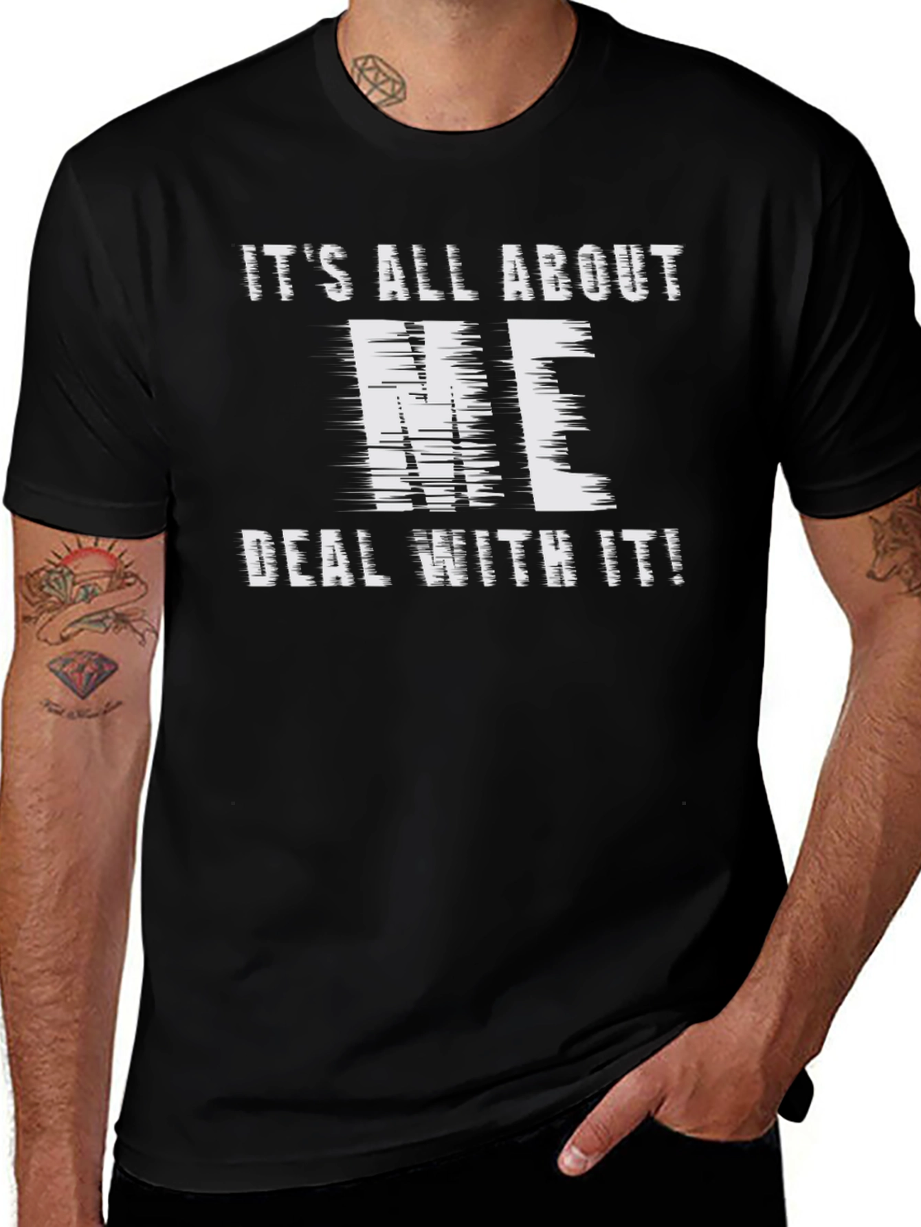 Variant 18 of It's All About ME T-Shirt - Black Cotton Tee