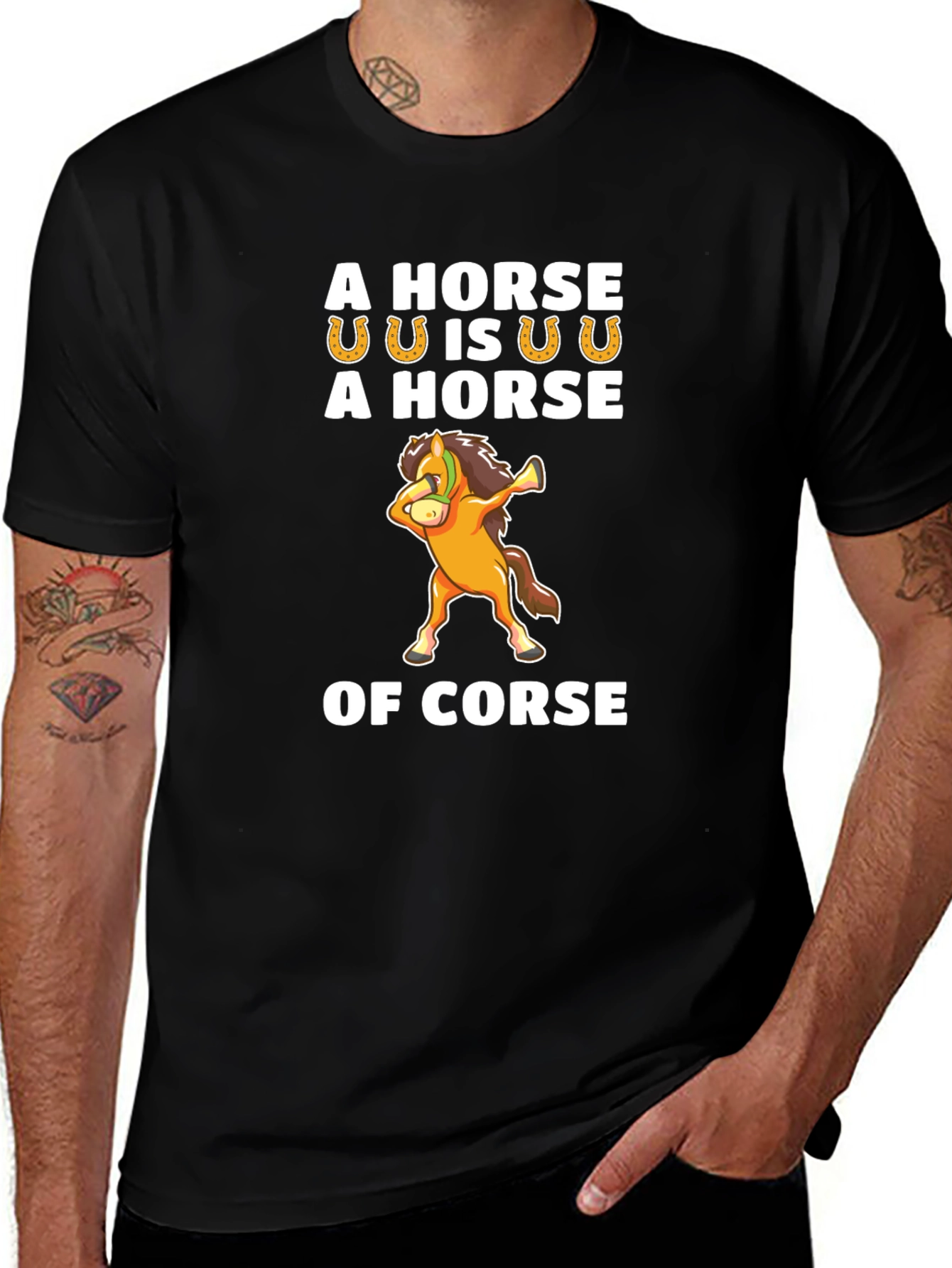 Variant 15 of Funny Horse Pun T-Shirt - 'Of Corse' Humor Tee
