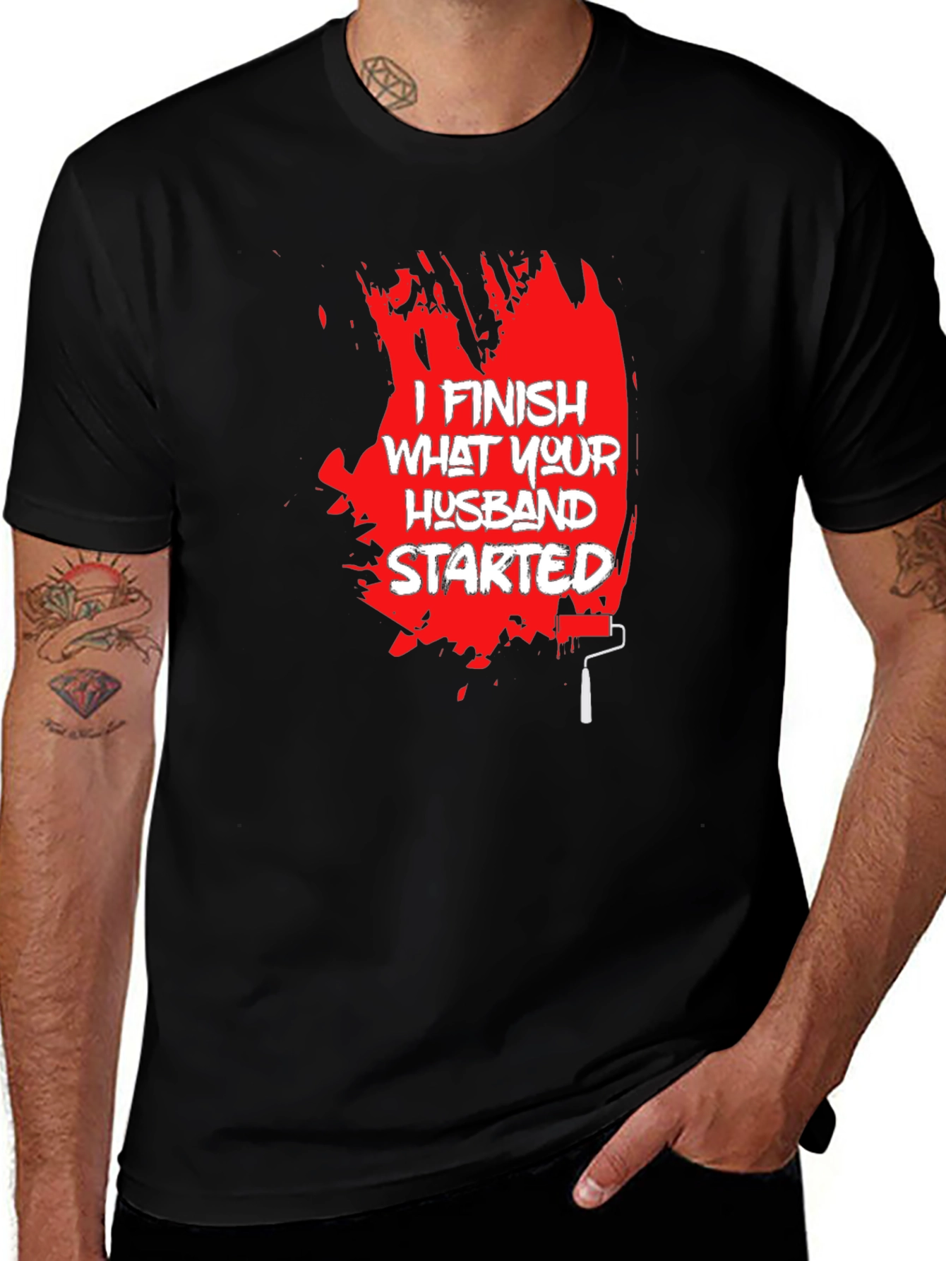 Variant 9 of I Finish What Your Husband Started Funny T-Shirt