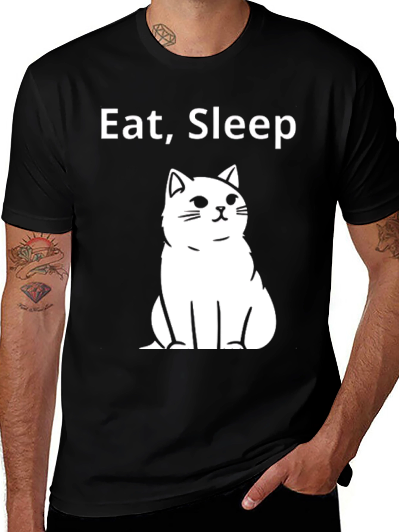 Variant 21 of Eat Sleep Cat T-Shirt - Funny Cat Lover Tee