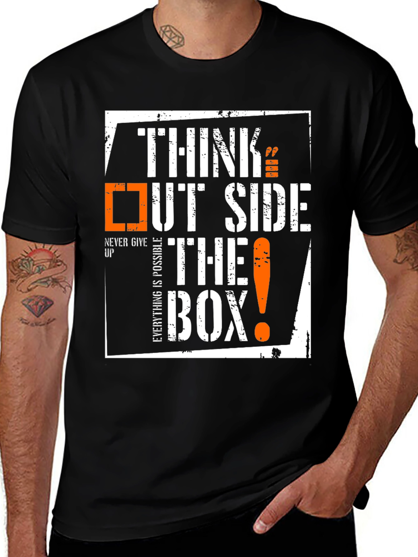 Variant 27 of Think Outside The Box T-Shirt - Inspirational Design
