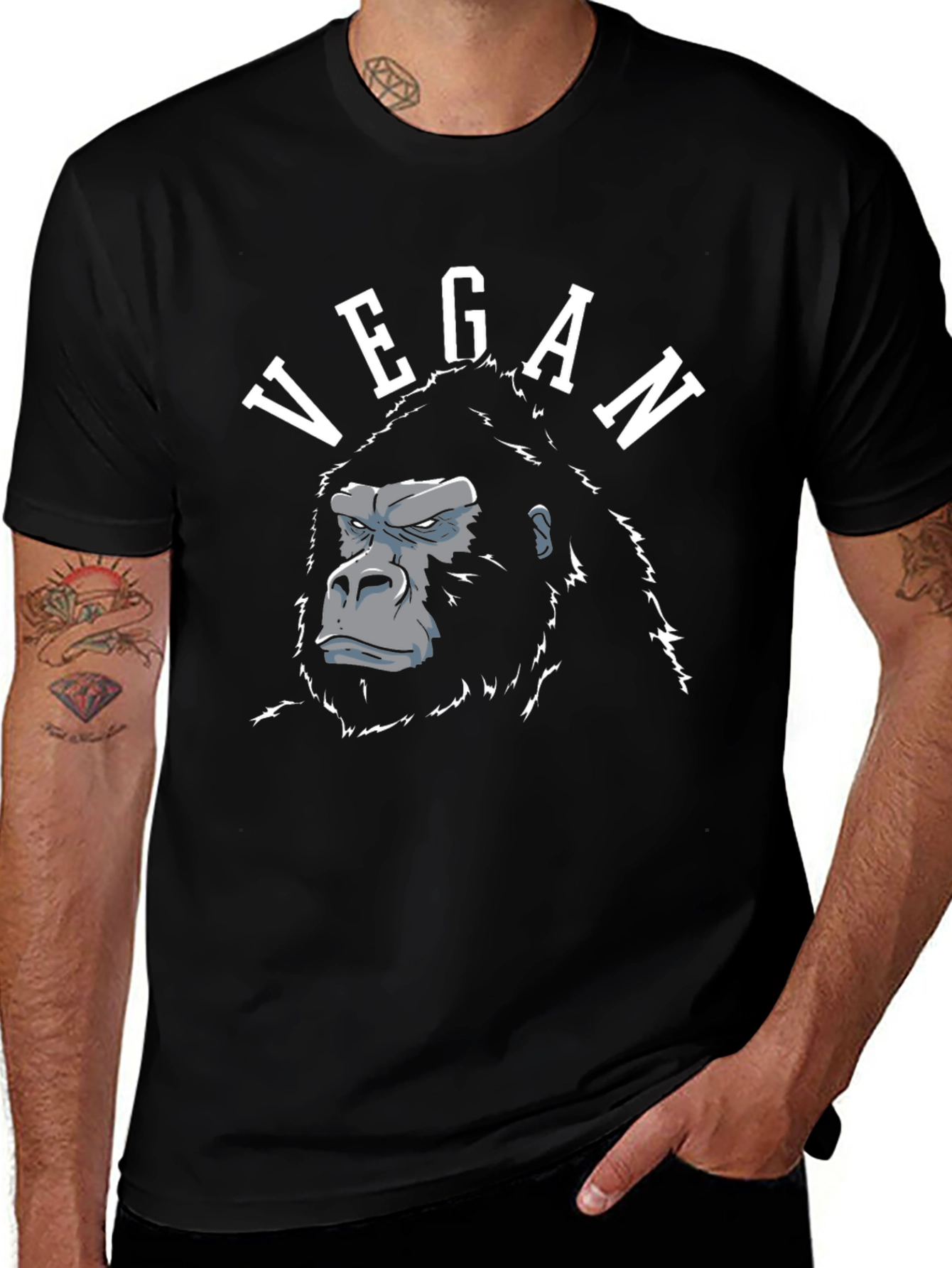 Vegan Gorilla T-Shirt - Bold Statement Tee