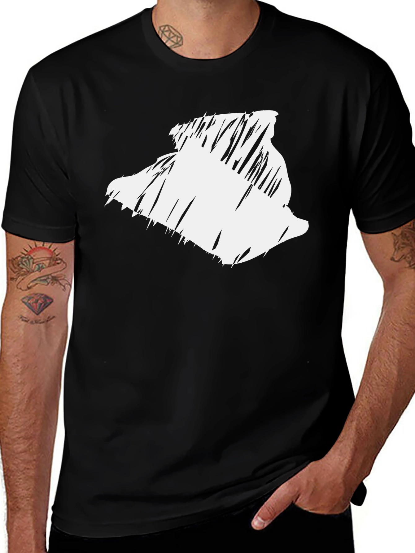 Variant 12 of Abstract Graphic Print T-Shirt - Modern Casual Tee