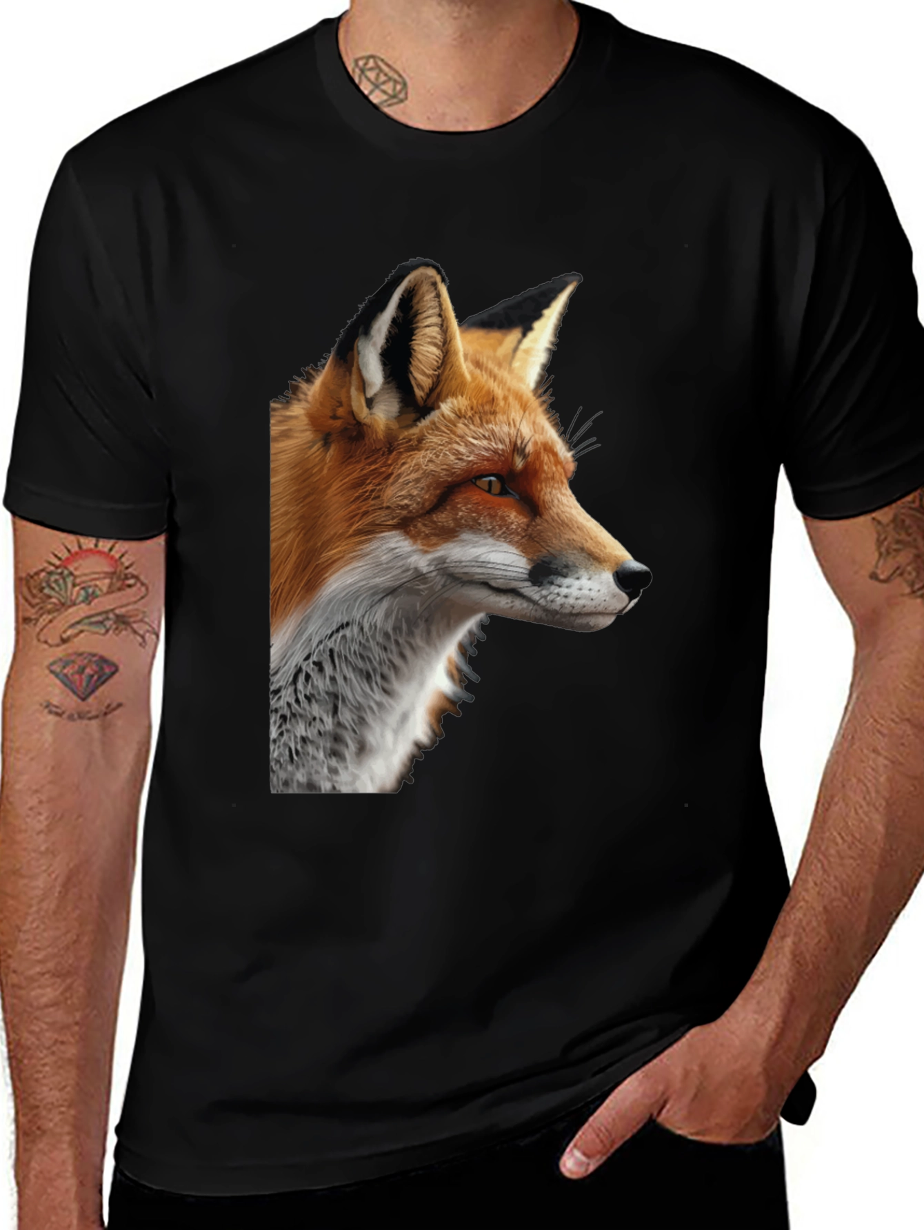 Variant 20 of Fox Graphic Black T-Shirt