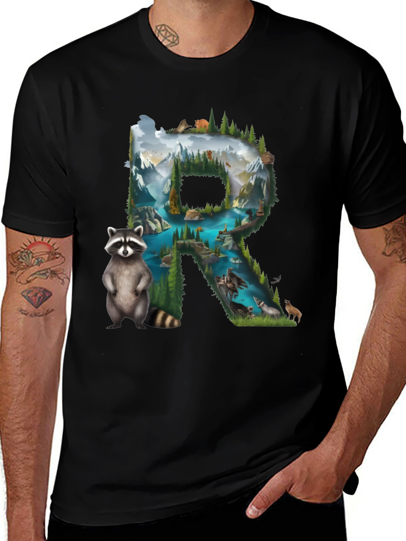 Variant 24 of Nature "R" Graphic T-Shirt