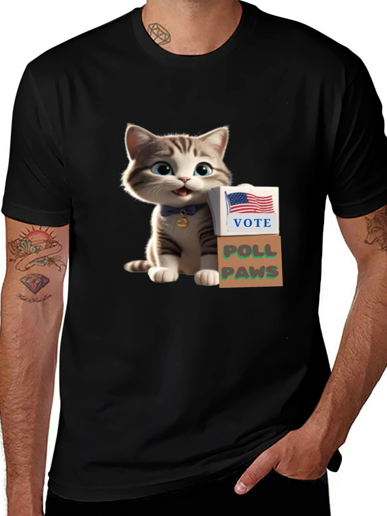 Variant 9 of Vote Poll Paws T-Shirt