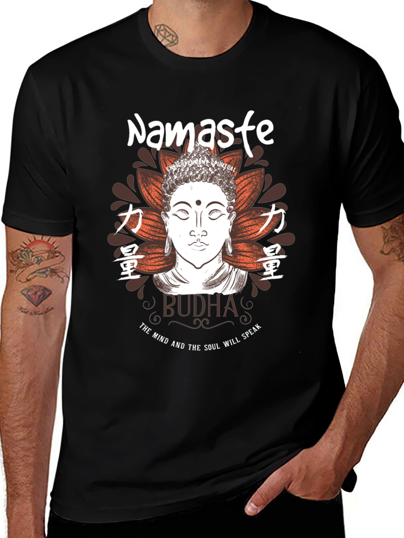 Namaste Buddha Graphic T-Shirt