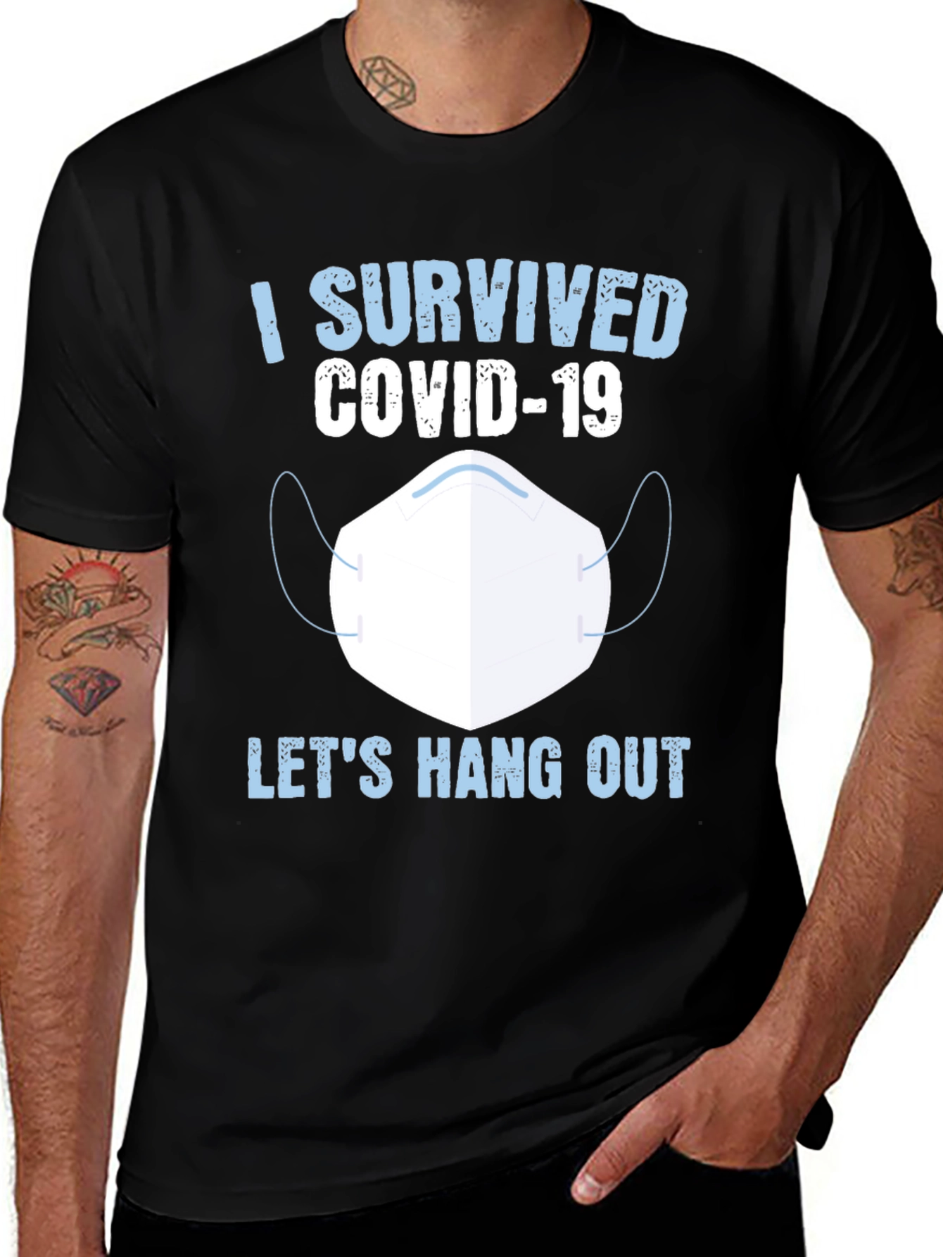 Variant 16 of I Survived COVID-19 Let's Hang Out T-Shirt