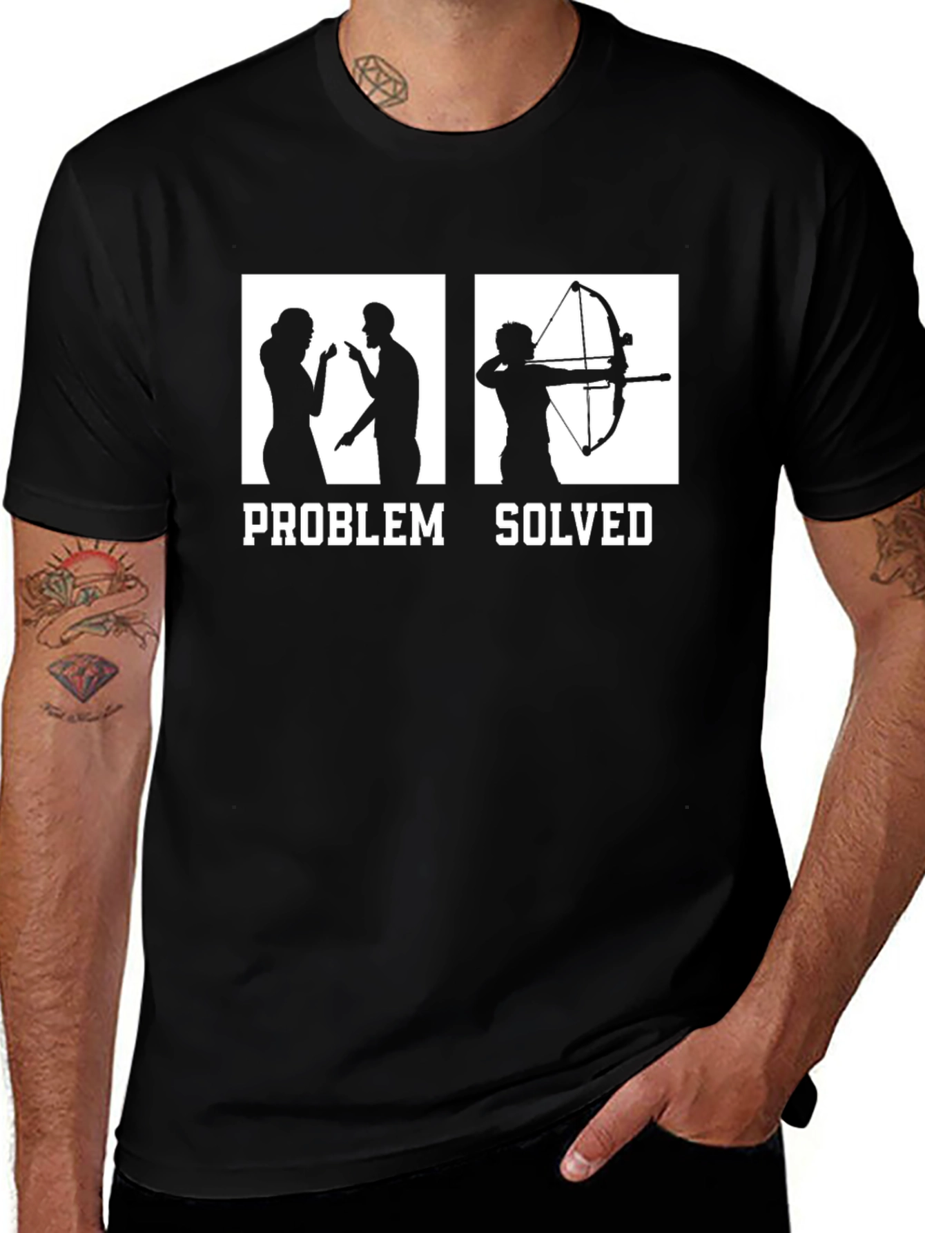 Variant 25 of Problem Solved Archer Graphic T-Shirt