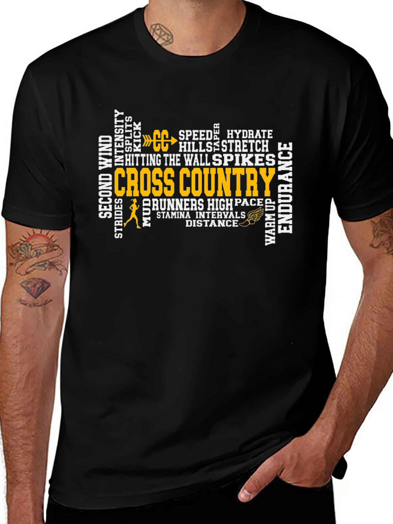Variant 21 of Cross Country Runner Graphic T-Shirt
