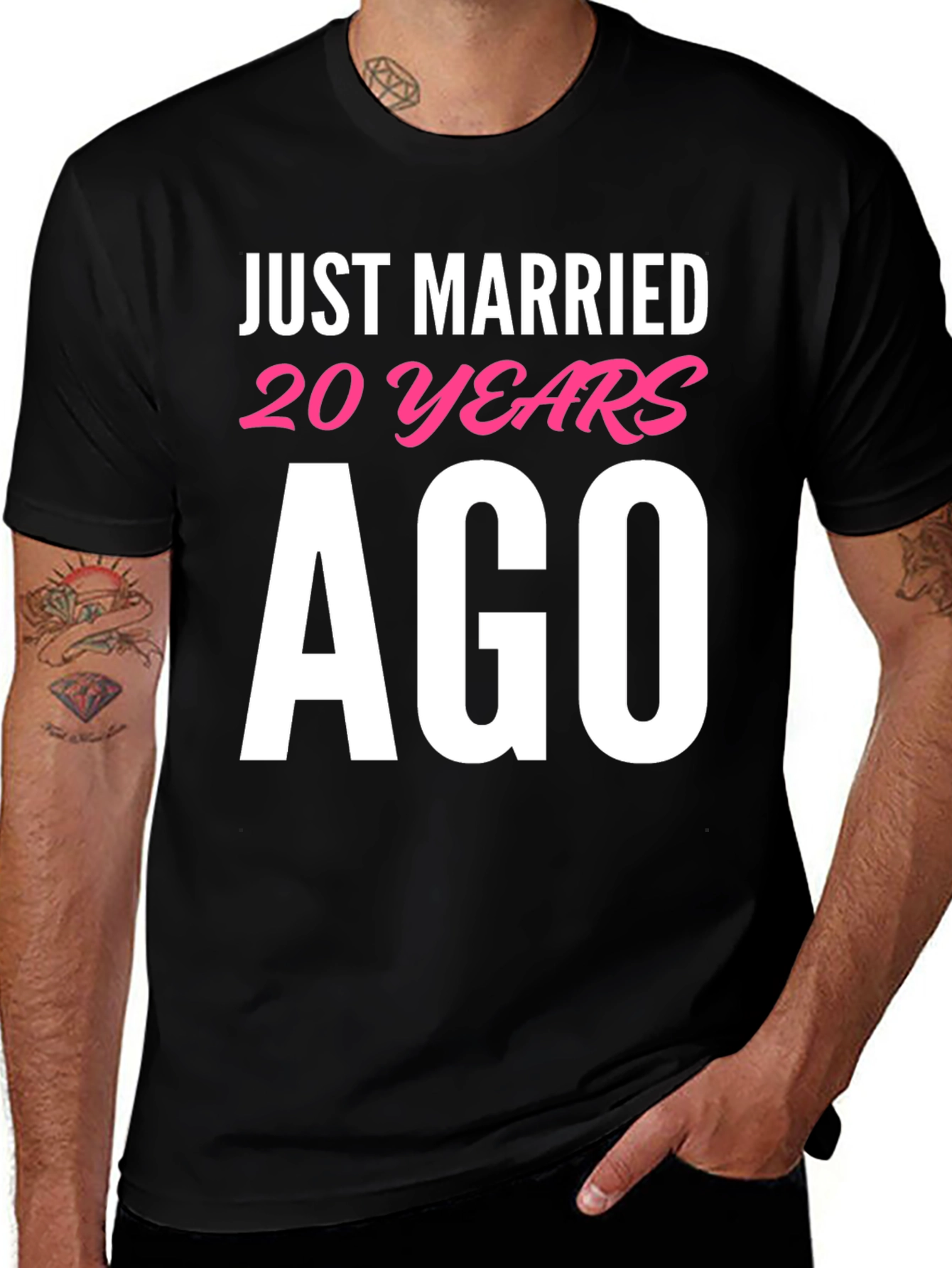 Variant 16 of Just Married 20 Years Ago Graphic Tee