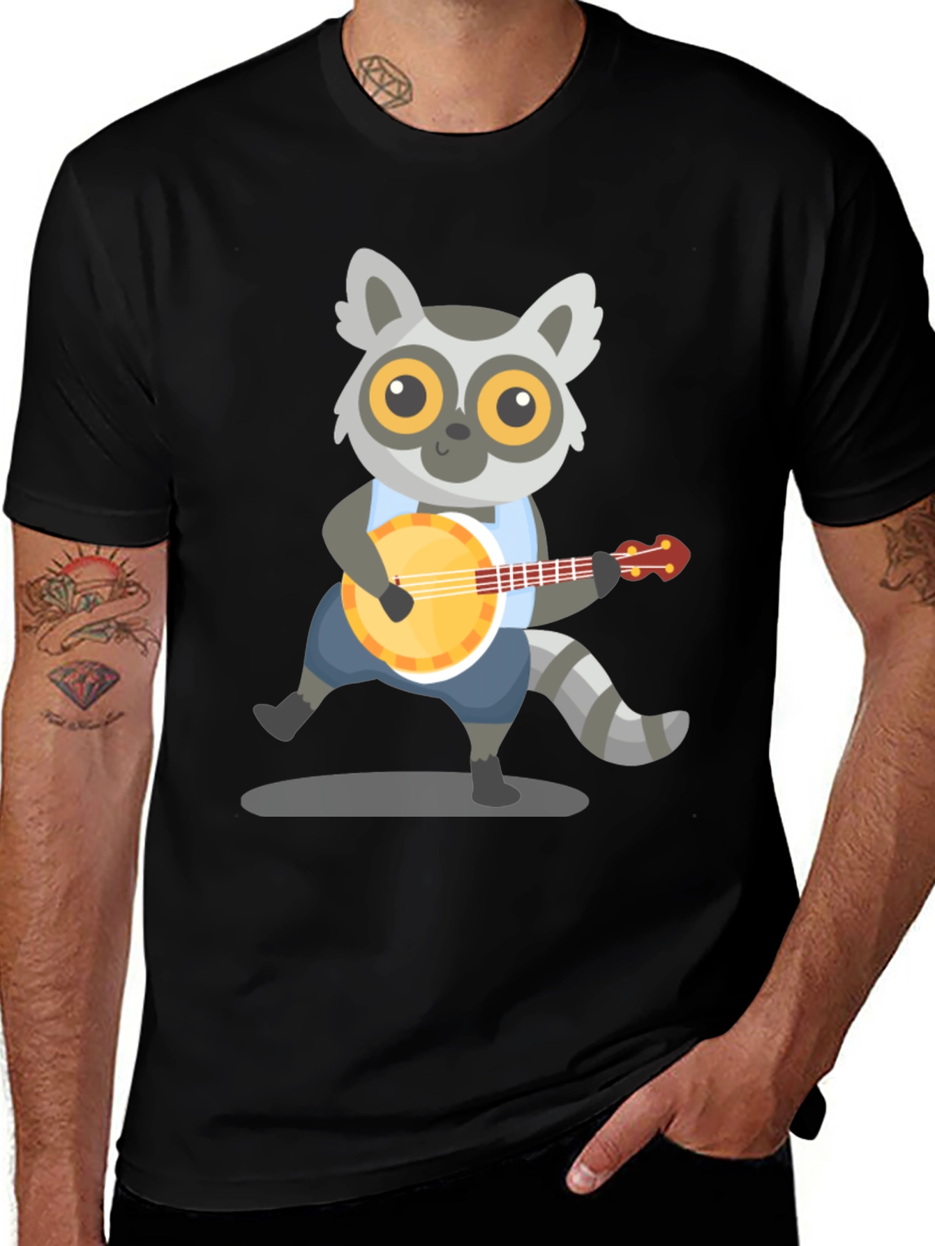 Variant 25 of Raccoon Banjo Player Graphic Tee - Novelty Music Shirt