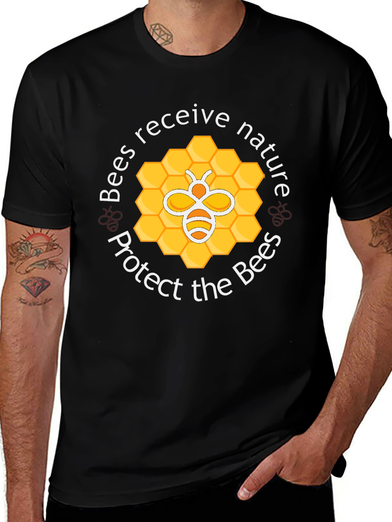 Variant 13 of Bees Nature T-Shirt: Protect the Bees