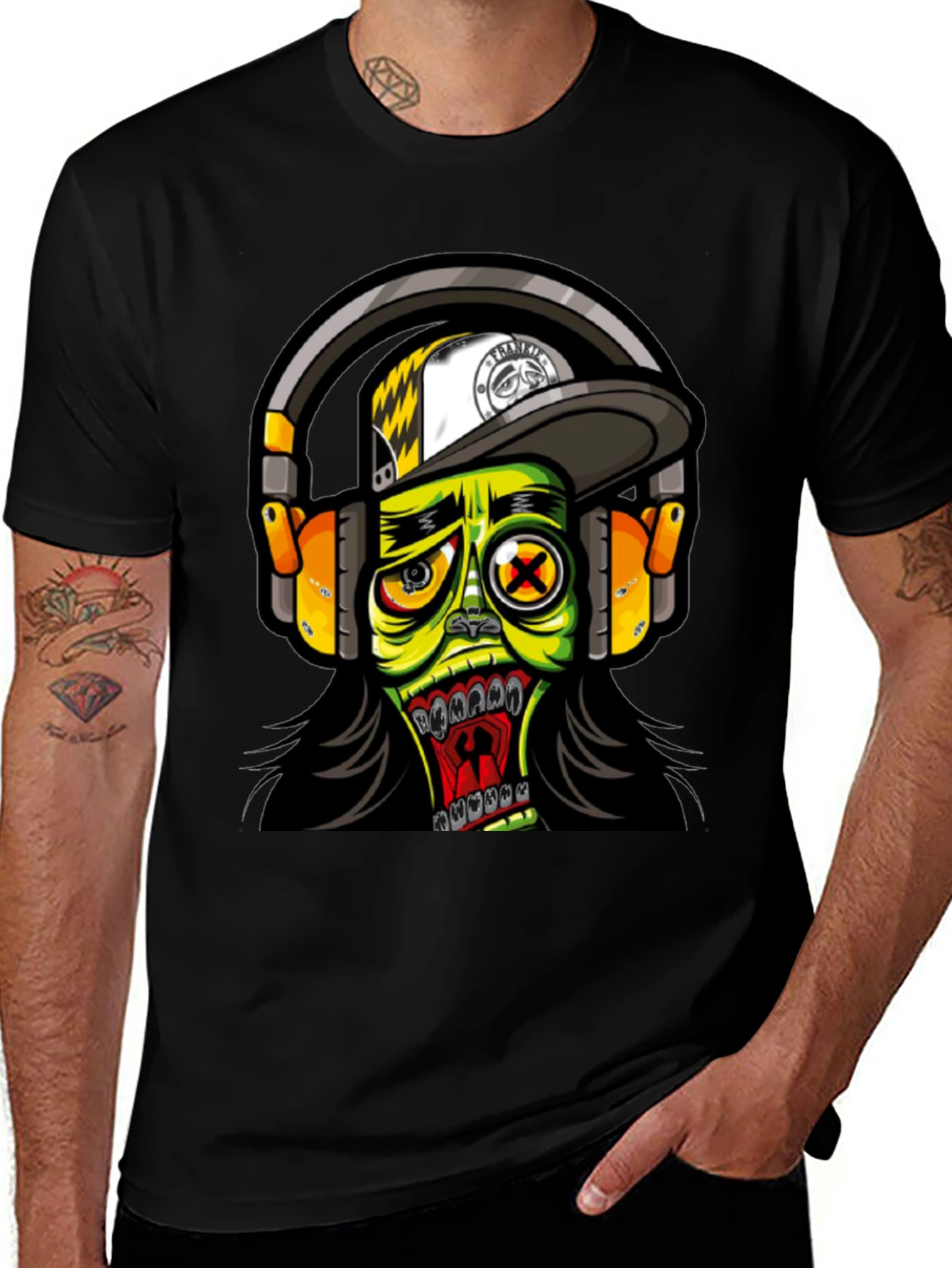 Variant 25 of Zombie DJ Graphic T-Shirt - Funky and Fresh