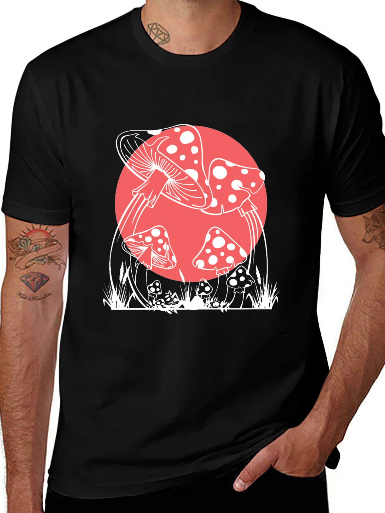 Variant 6 of Mushroom Graphic Tee - Retro Style