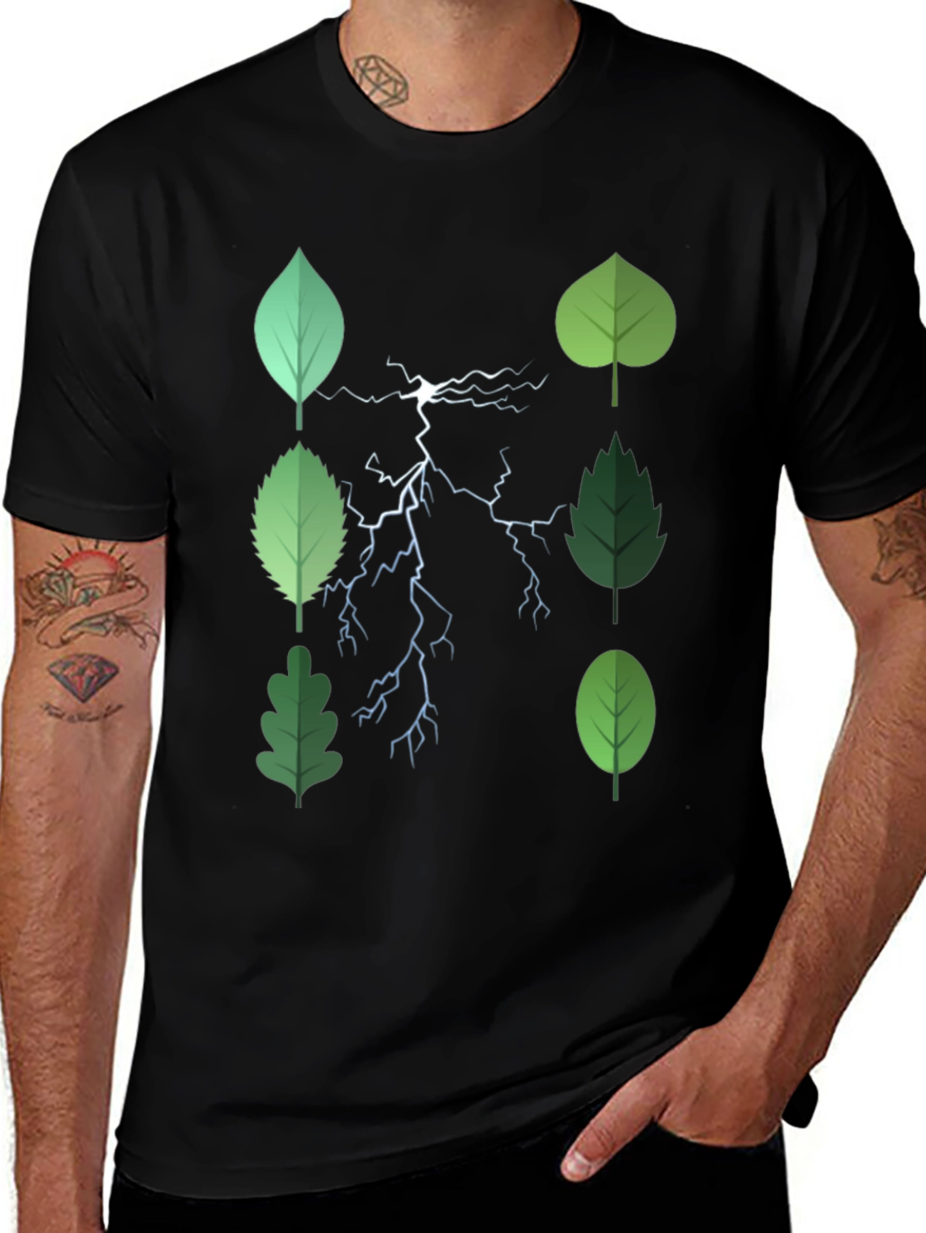 Variant 9 of Leaf & Lightning Bolt Graphic Tee