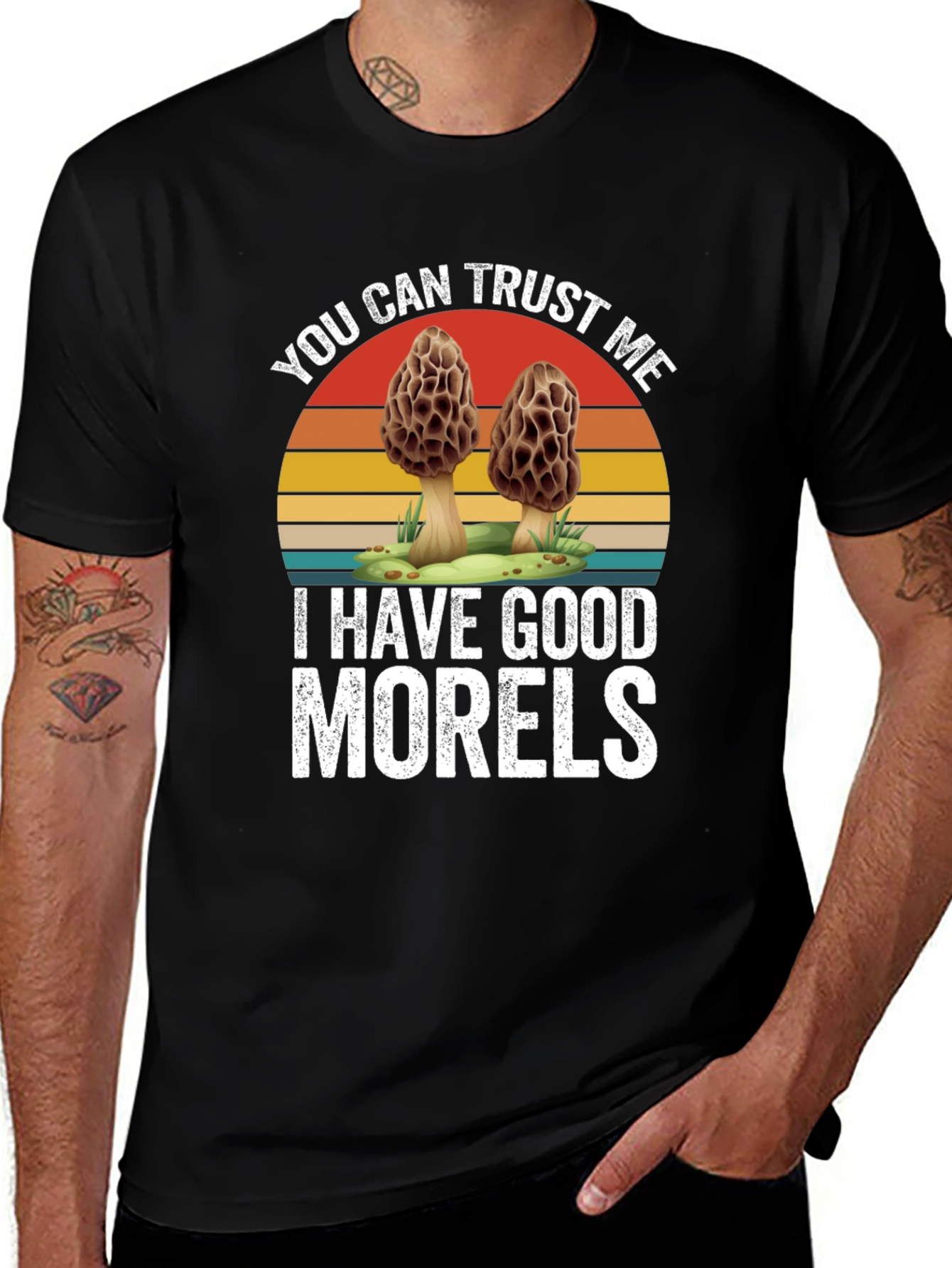 Variant 23 of Trust Me I Have Good Morels Mushroom Graphic T-Shirt