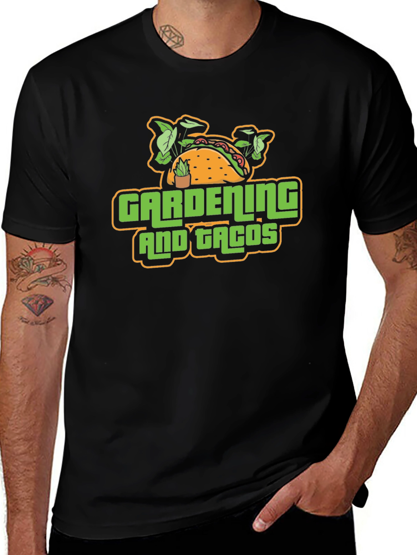 Variant 11 of Gardening and Tacos Graphic Tee - Funny T-Shirt