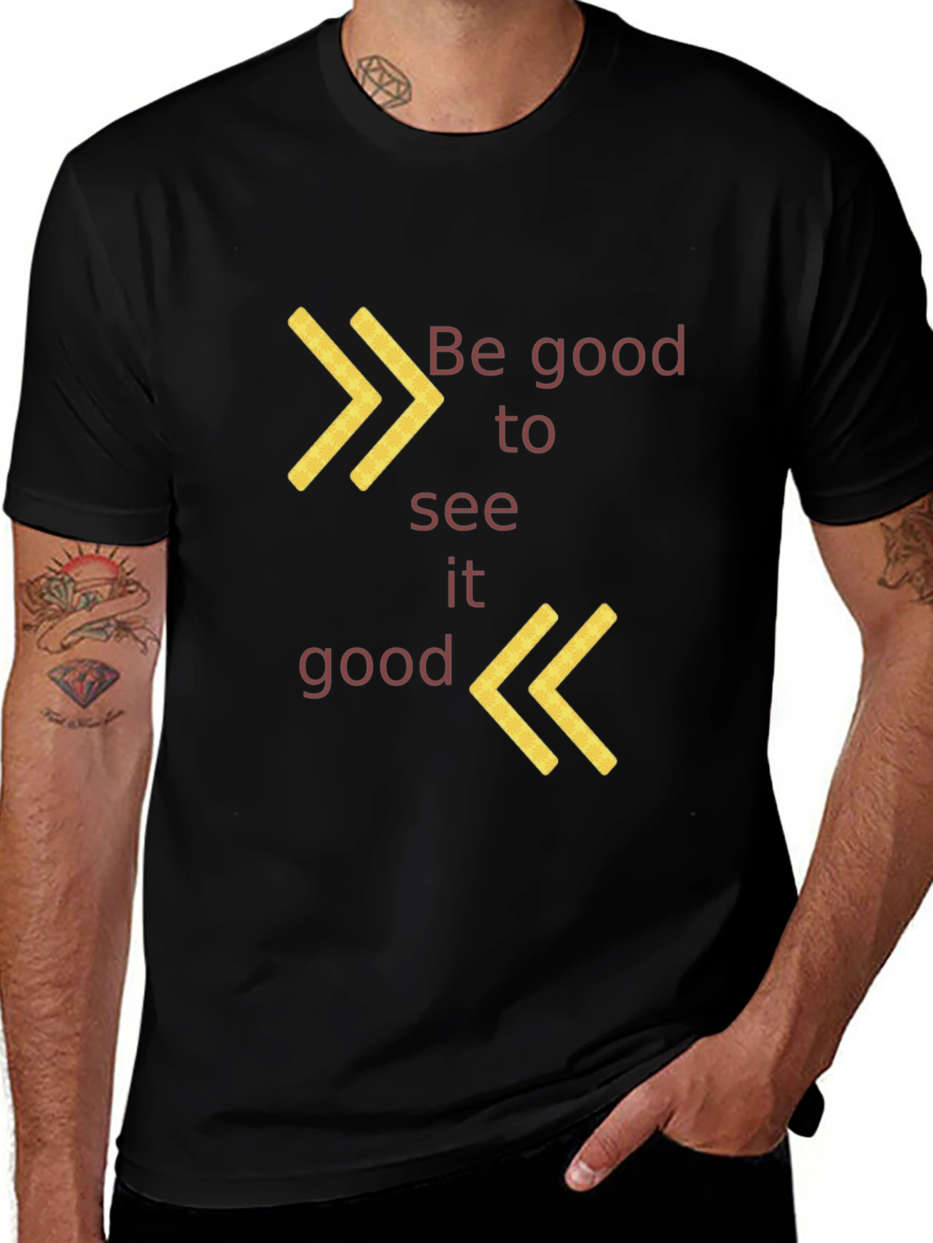 Variant 2 of Be Good to See It Good Black Graphic Tee