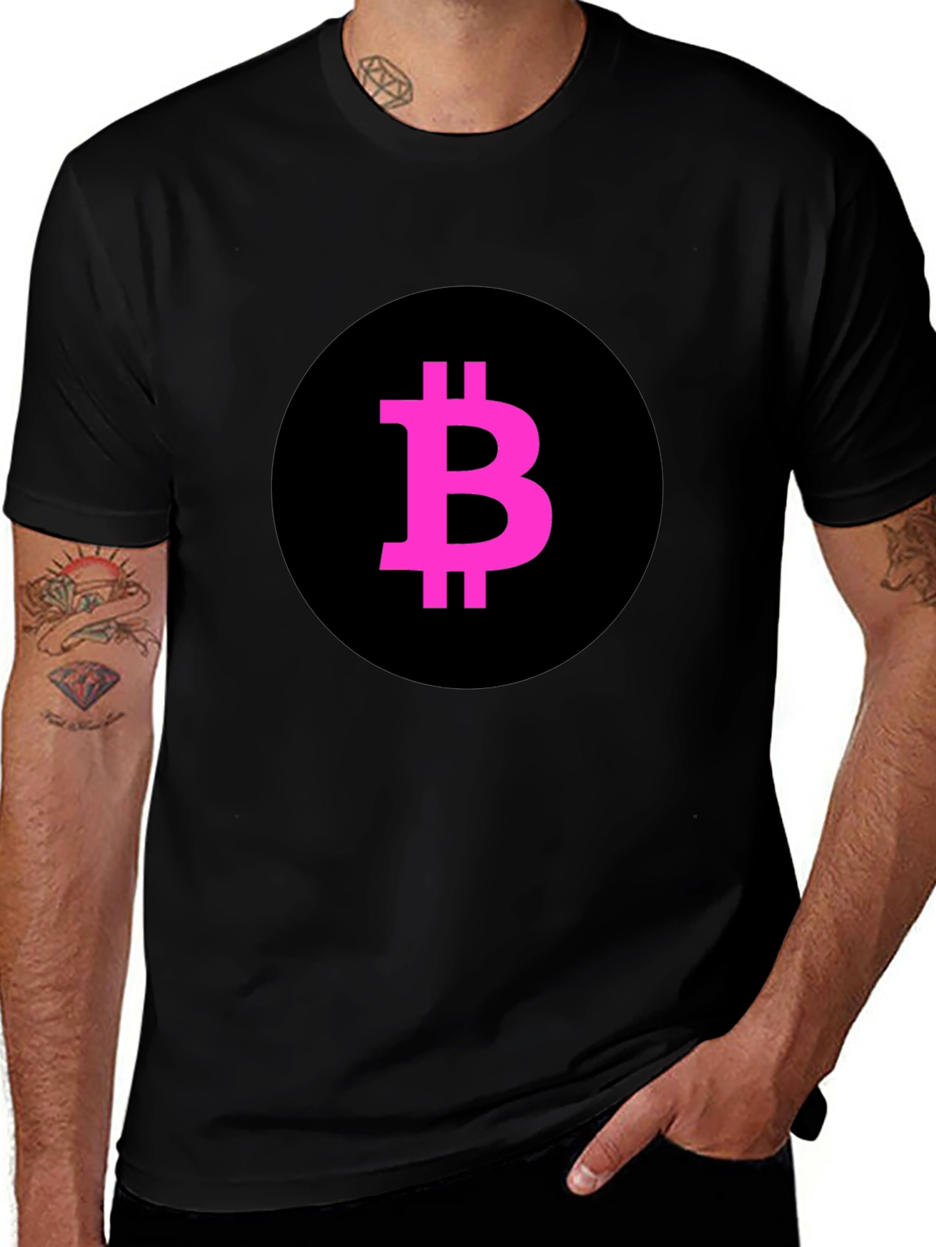 Variant 14 of Bitcoin B Logo Black T-Shirt