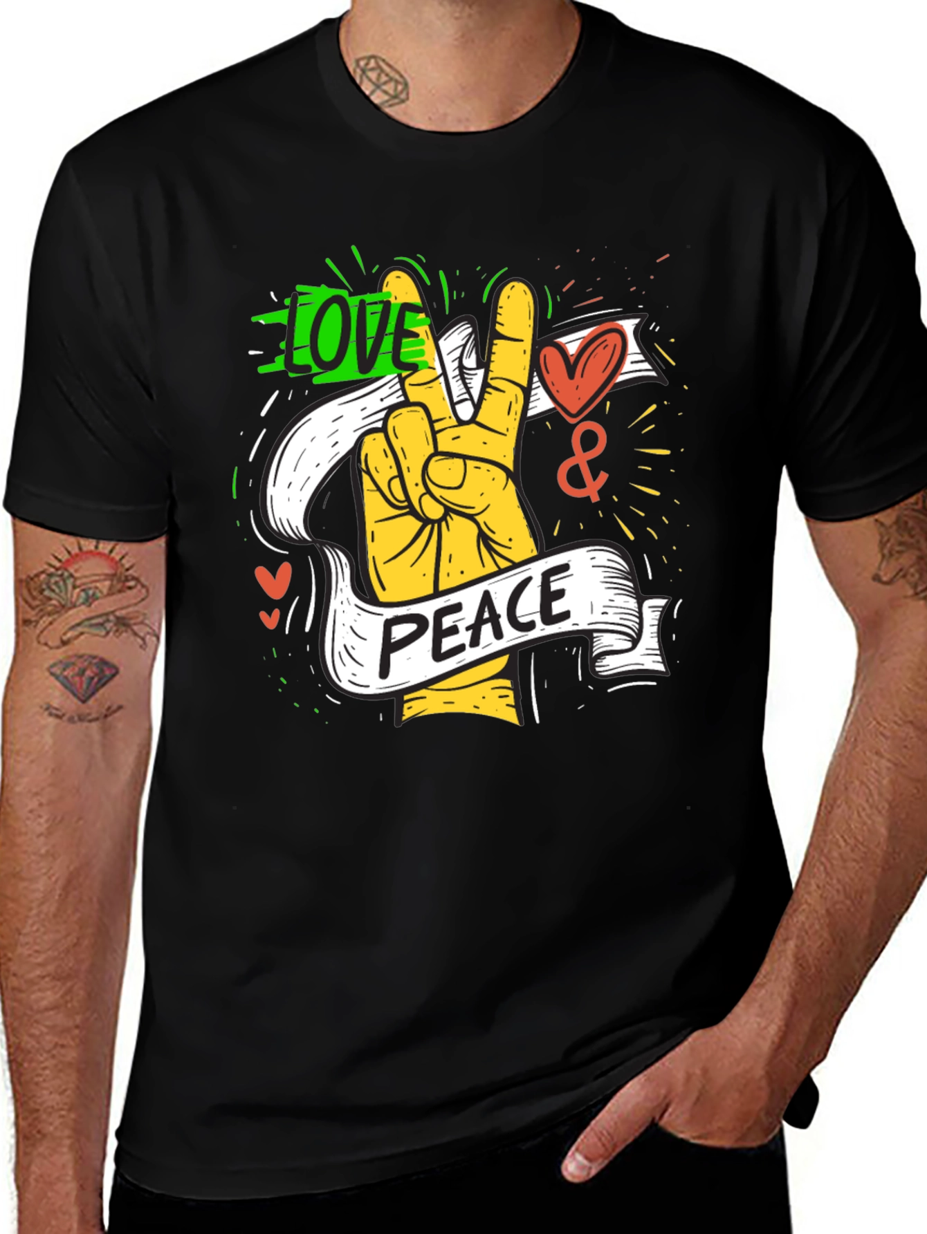Variant 5 of Love & Peace Graphic Tee