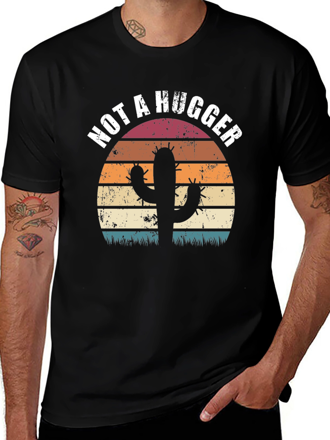 Variant 16 of Not A Hugger Cactus Graphic Tee