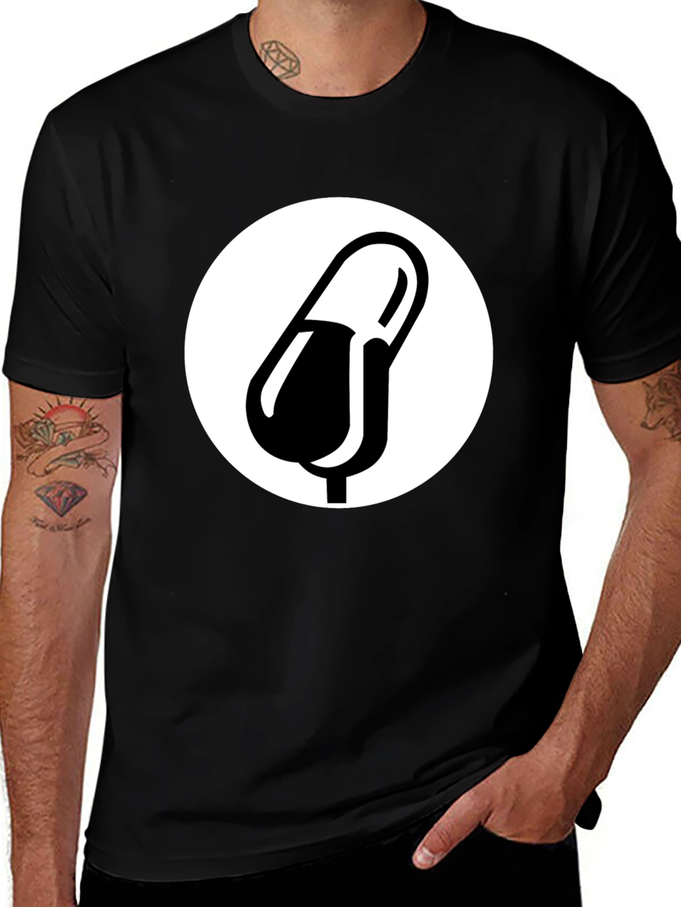 Variant 15 of Pill Graphic Black T-Shirt - Medical Humor