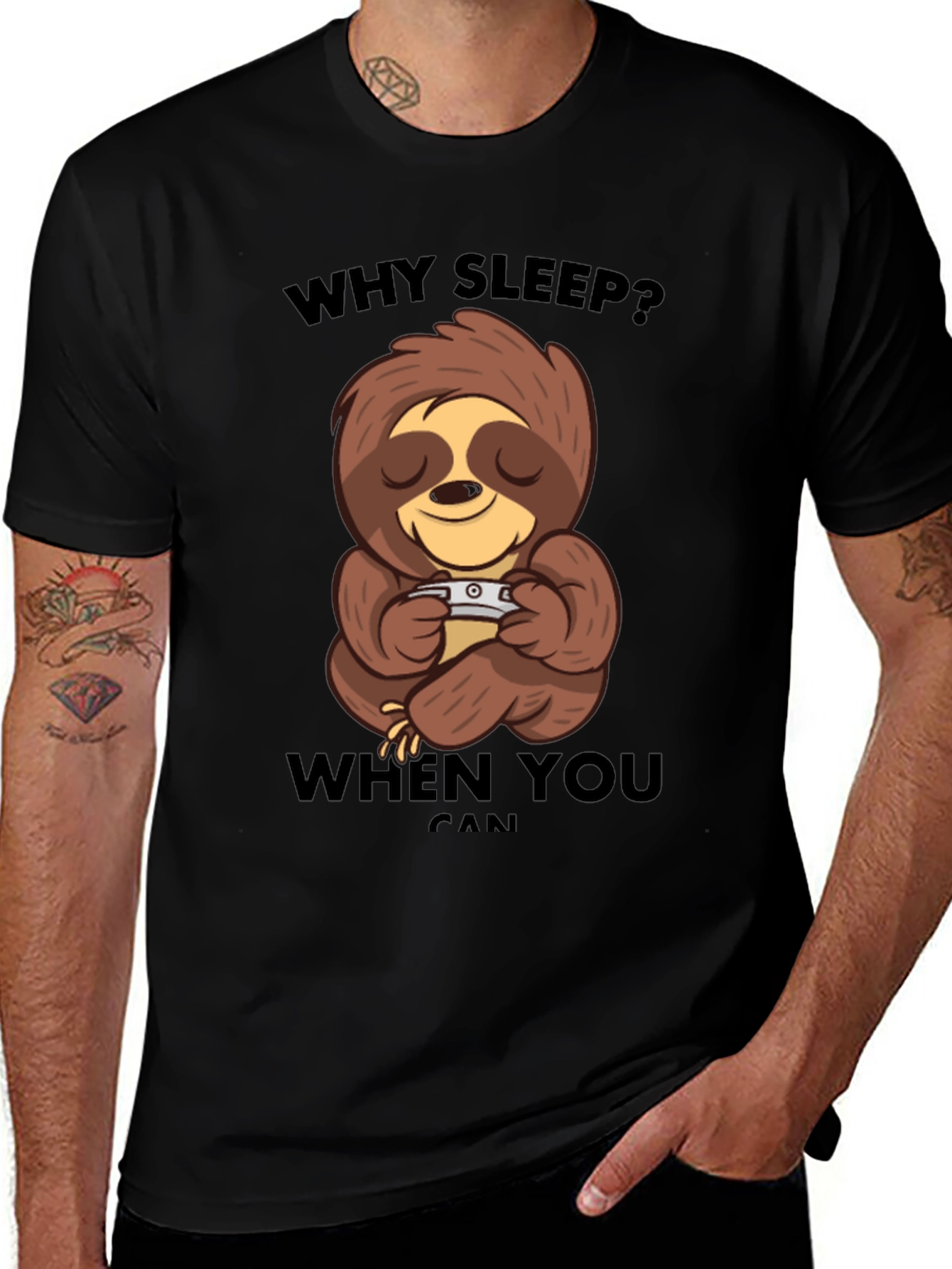 Variant 15 of Why Sleep? Sloth Graphic T-Shirt - Relaxed Fit