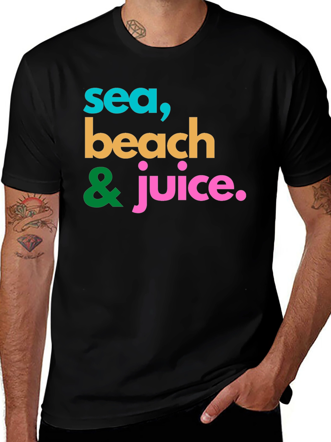 Sea, Beach & Juice Graphic T-Shirt