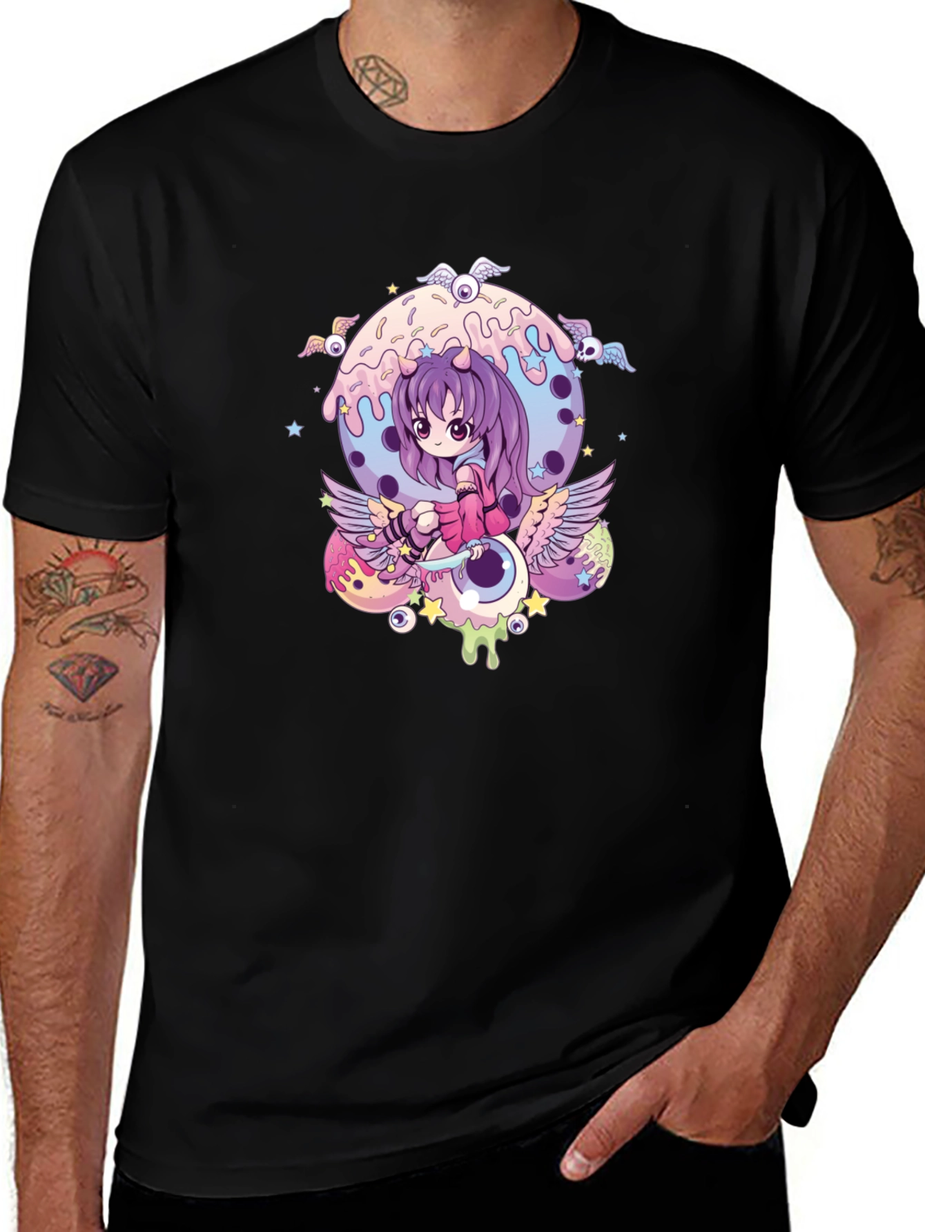Variant 20 of Anime Graphic Tee - Dark, Unique Design