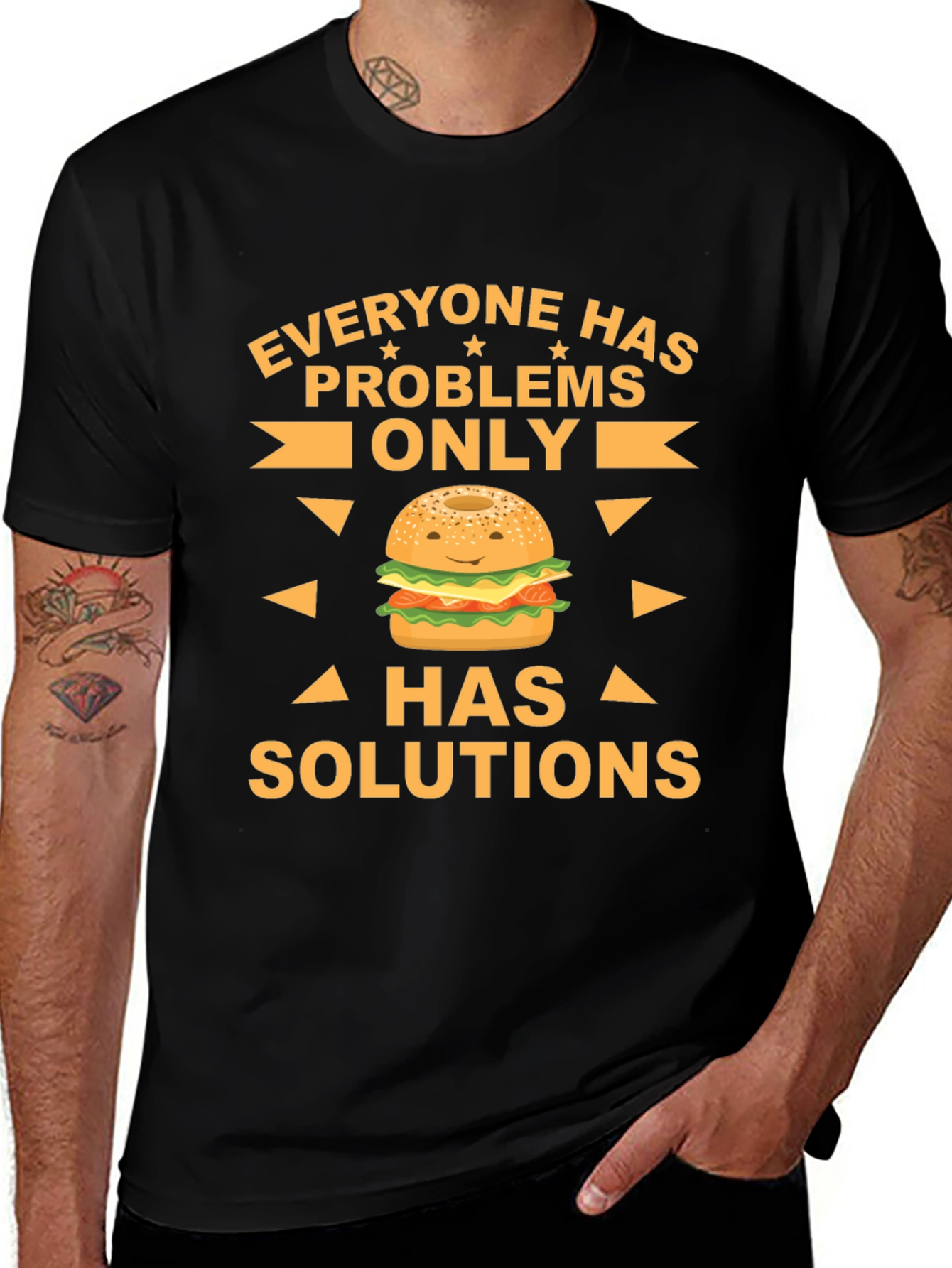 Variant 21 of Everyone Has Problems Burger T-Shirt