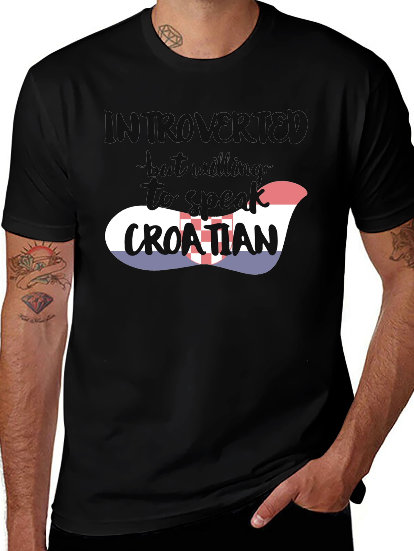 Introvert Will Speak Croatian T-Shirt