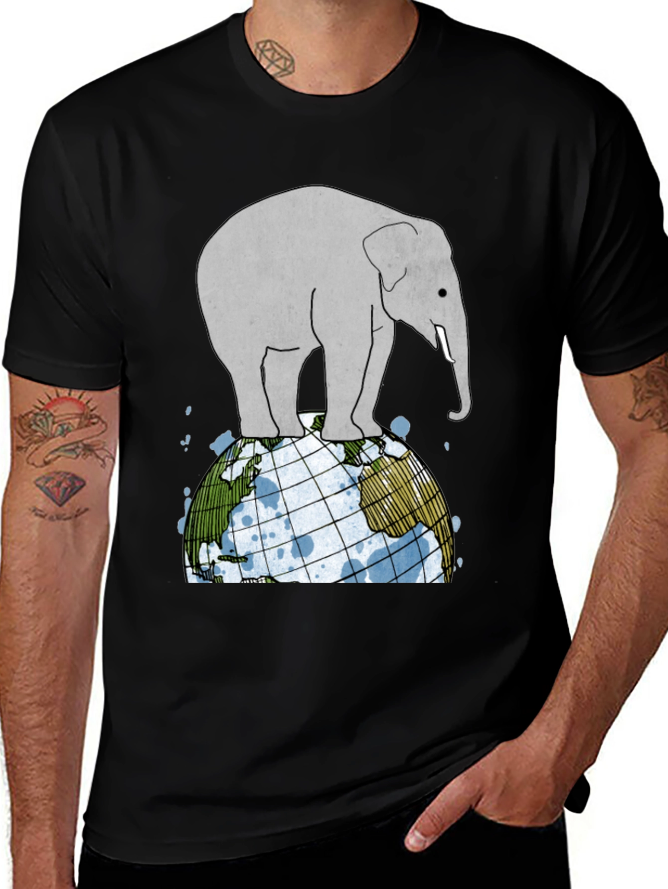 Variant 11 of Elephant on Earth Graphic Tee