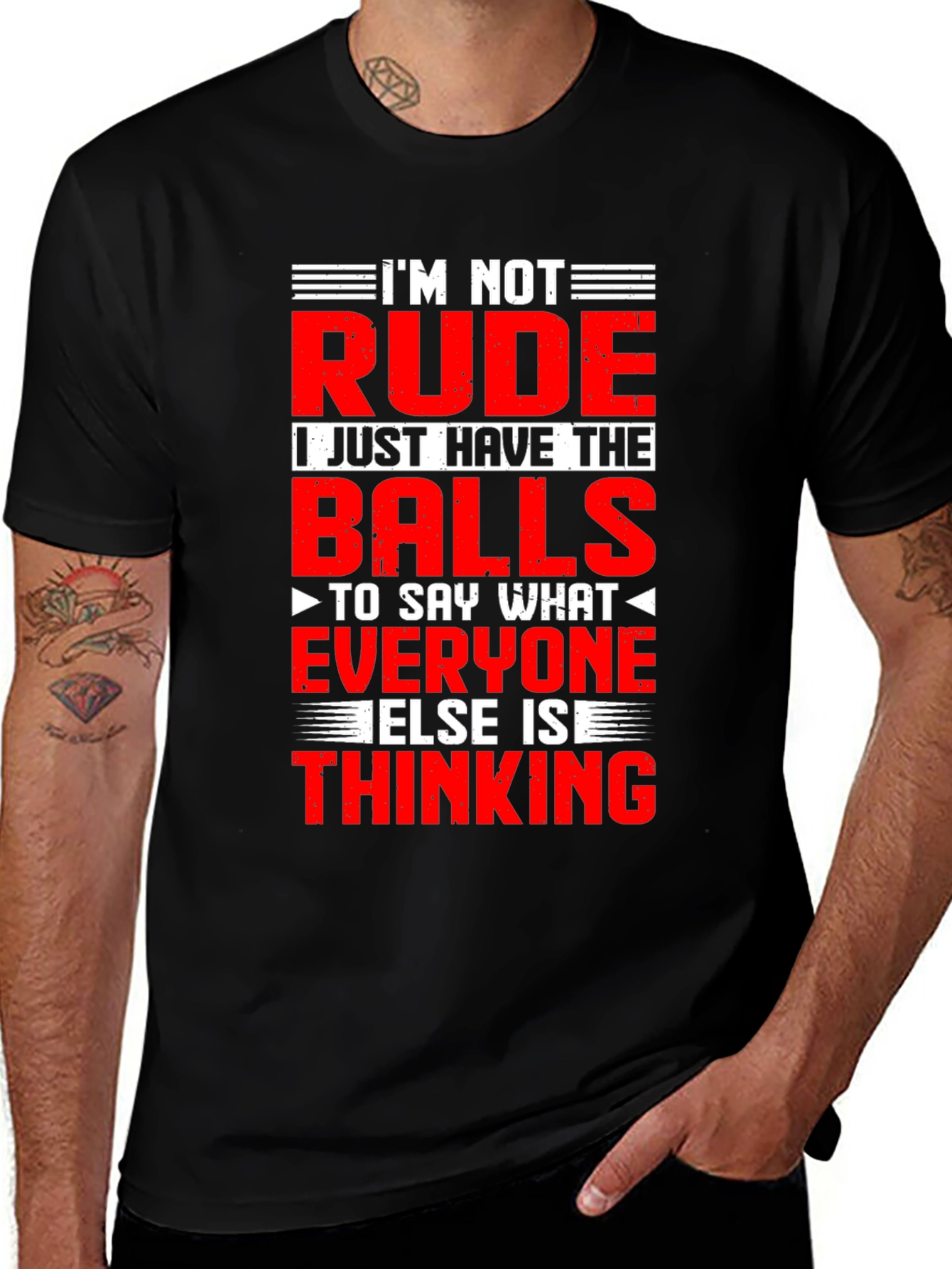 Variant 30 of Funny Graphic T-Shirt: I'm Not Rude, Just Honest