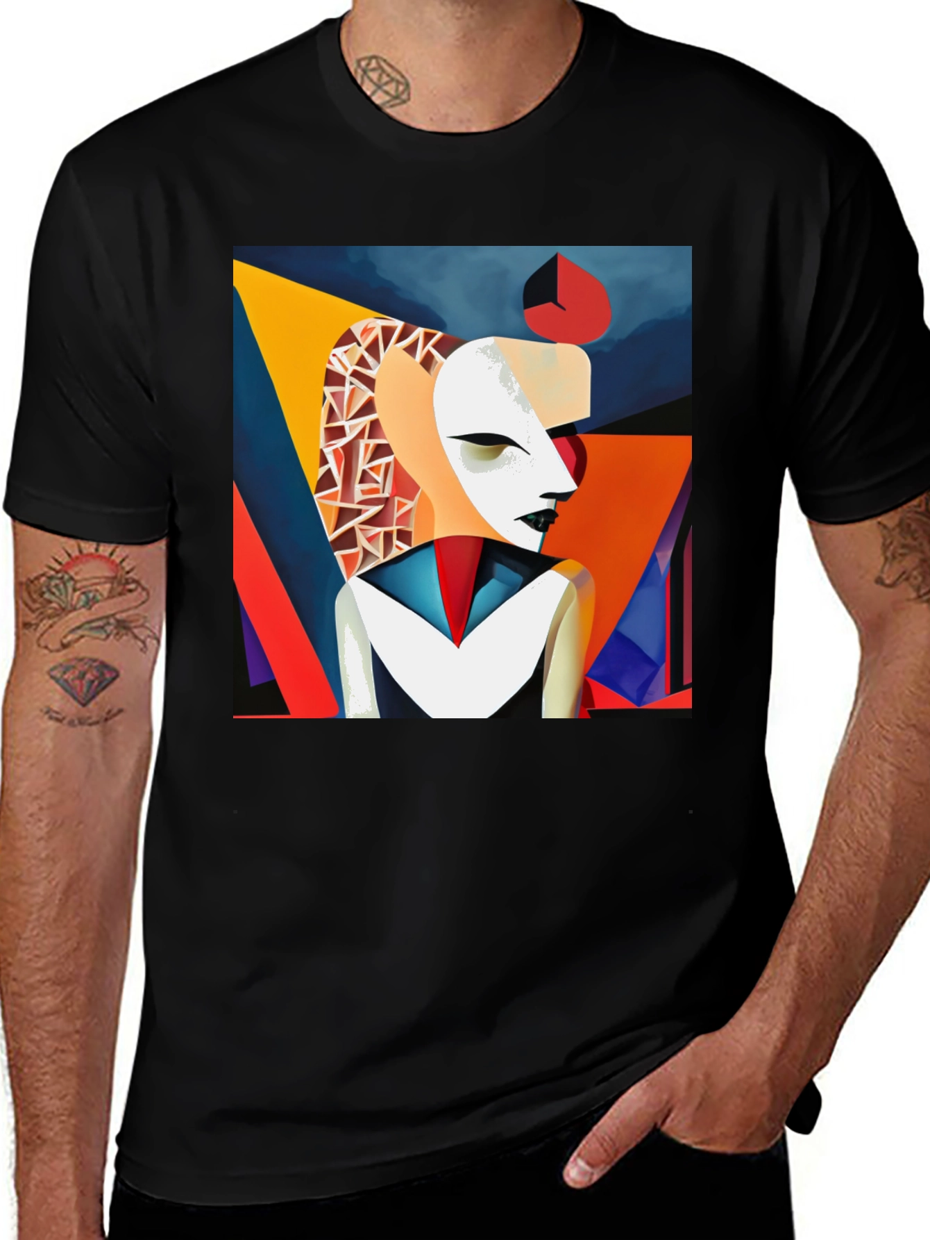 Abstract Art Graphic Tee - Modern Style