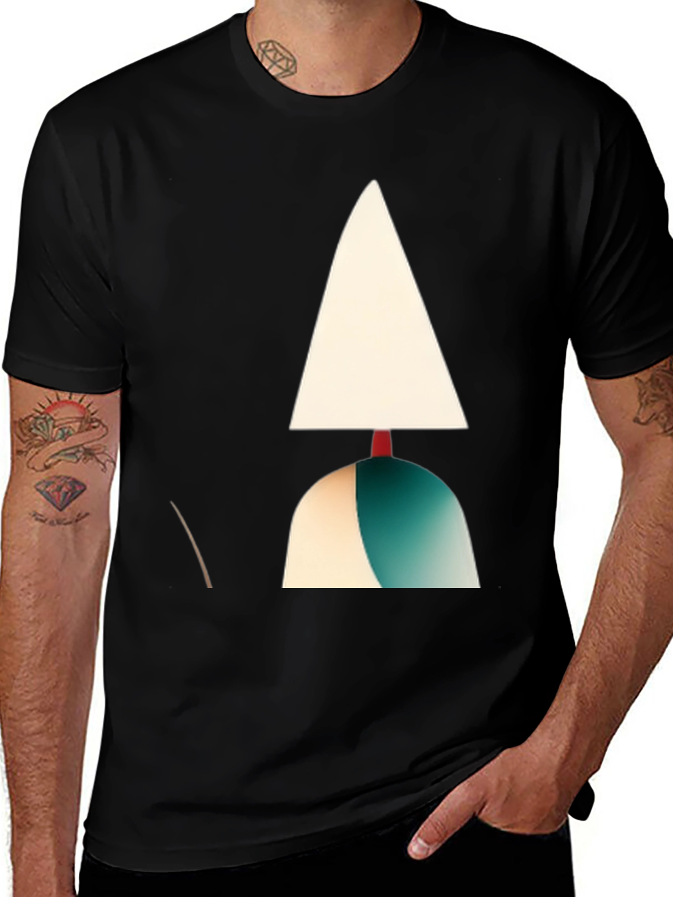 Variant 14 of Abstract Handmaid's Tale Graphic Black T-Shirt