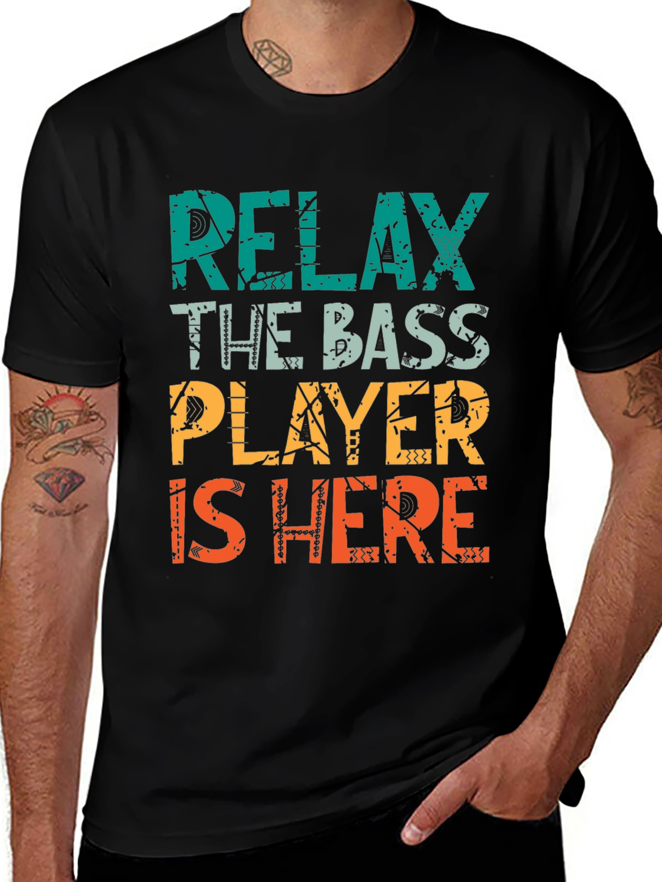 Variant 28 of Relax Bass Player T-Shirt