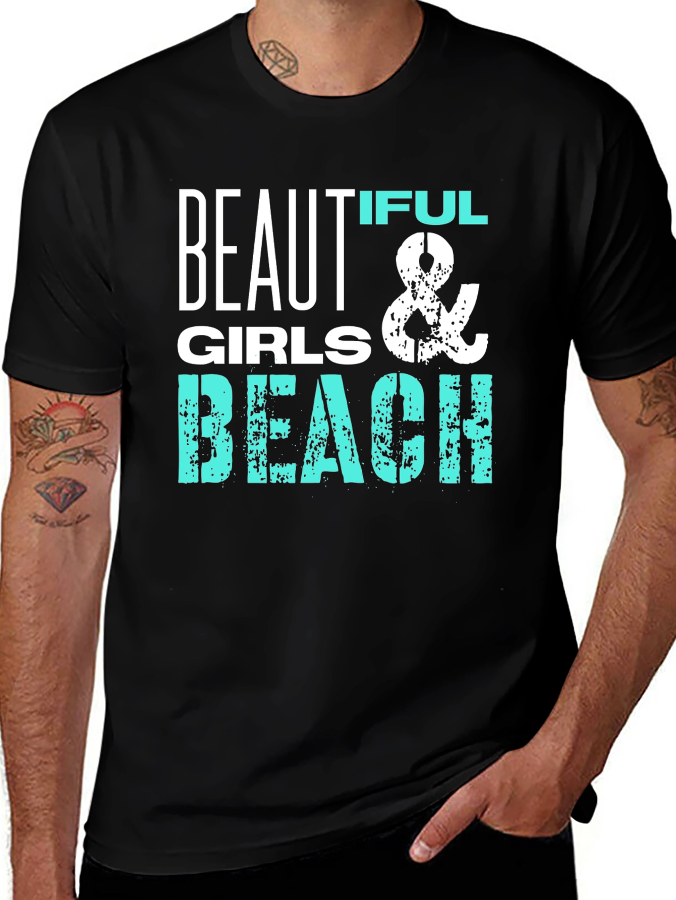 Variant 8 of Beautiful Girls & Beach Graphic T-Shirt