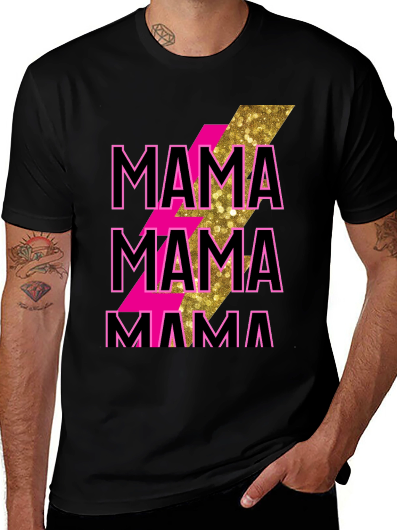 Variant 17 of Mama Lightning Bolt Graphic T-Shirt