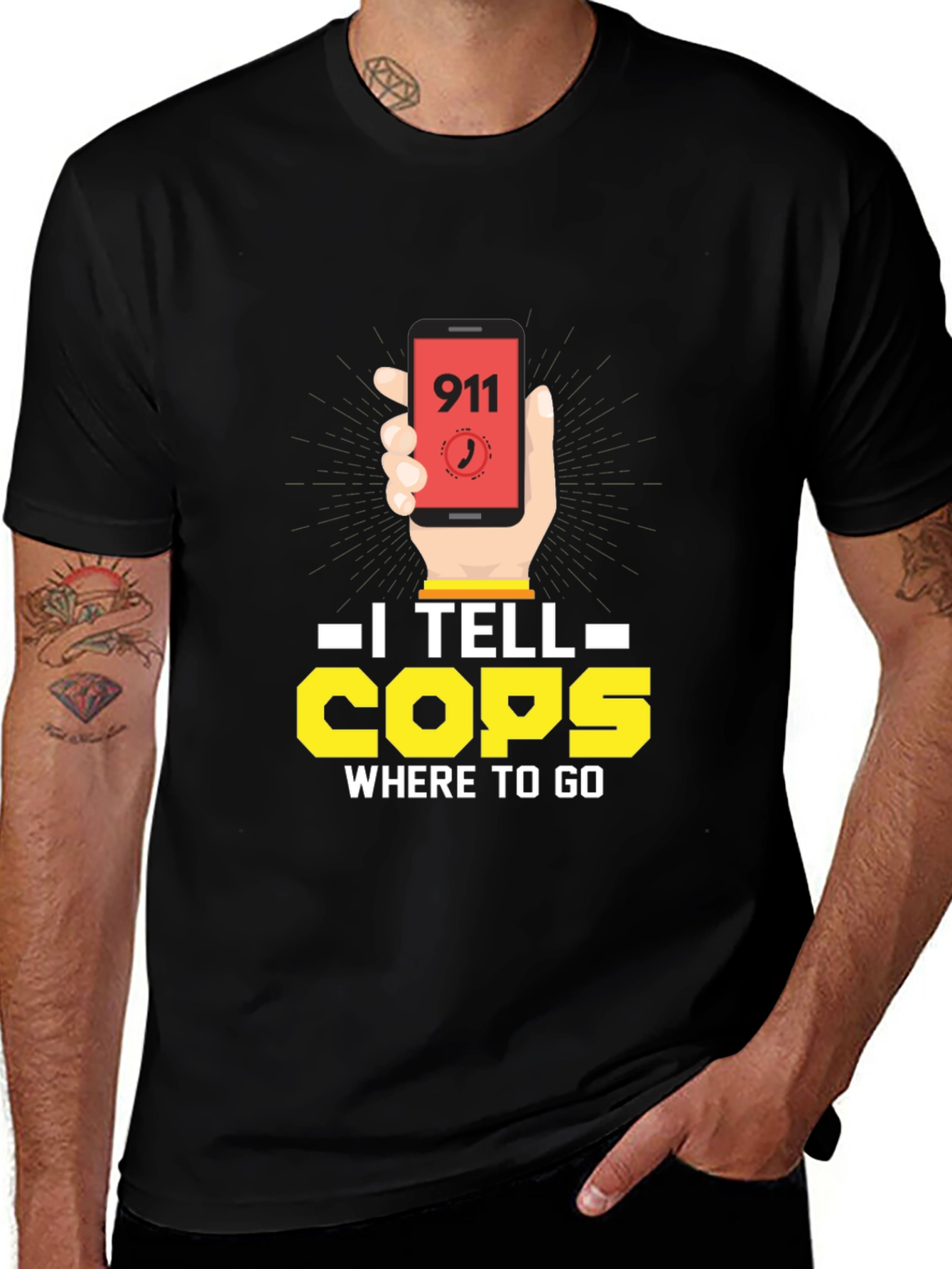 I Tell Cops Where To Go 911 Dispatcher T-Shirt