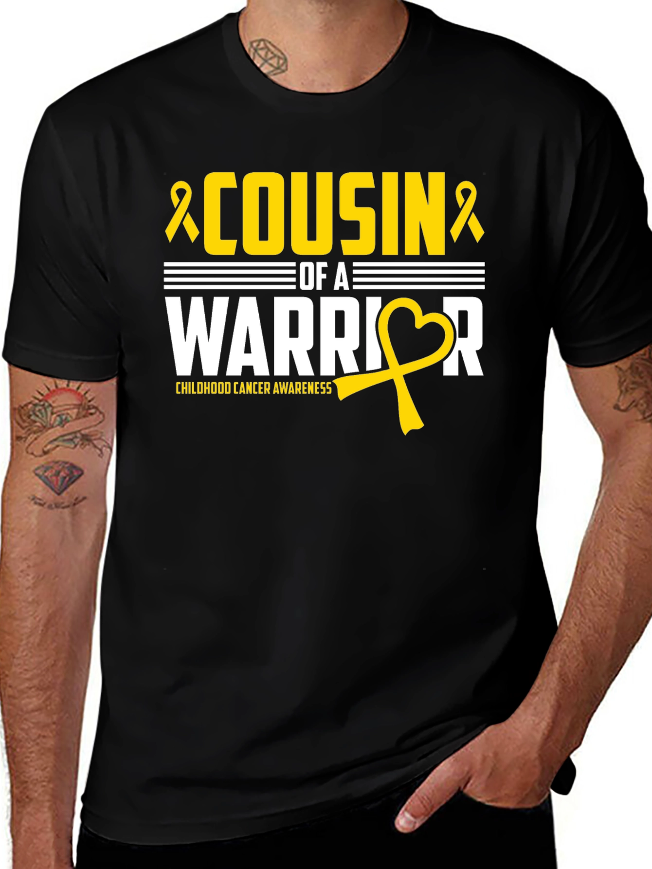 Cousin of a Warrior - Childhood Cancer Awareness T-Shirt