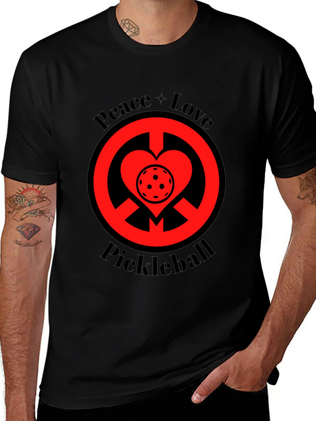 Variant 27 of Peace Love Pickleball T-Shirt