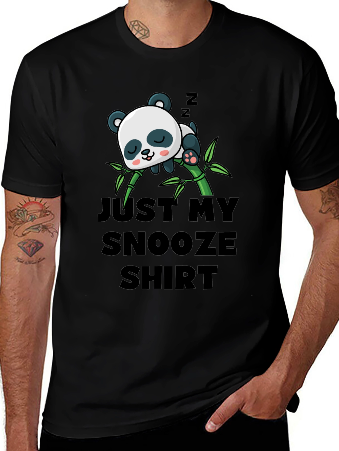 Variant 22 of Cute Panda Snooze Shirt - Soft Cotton Tee