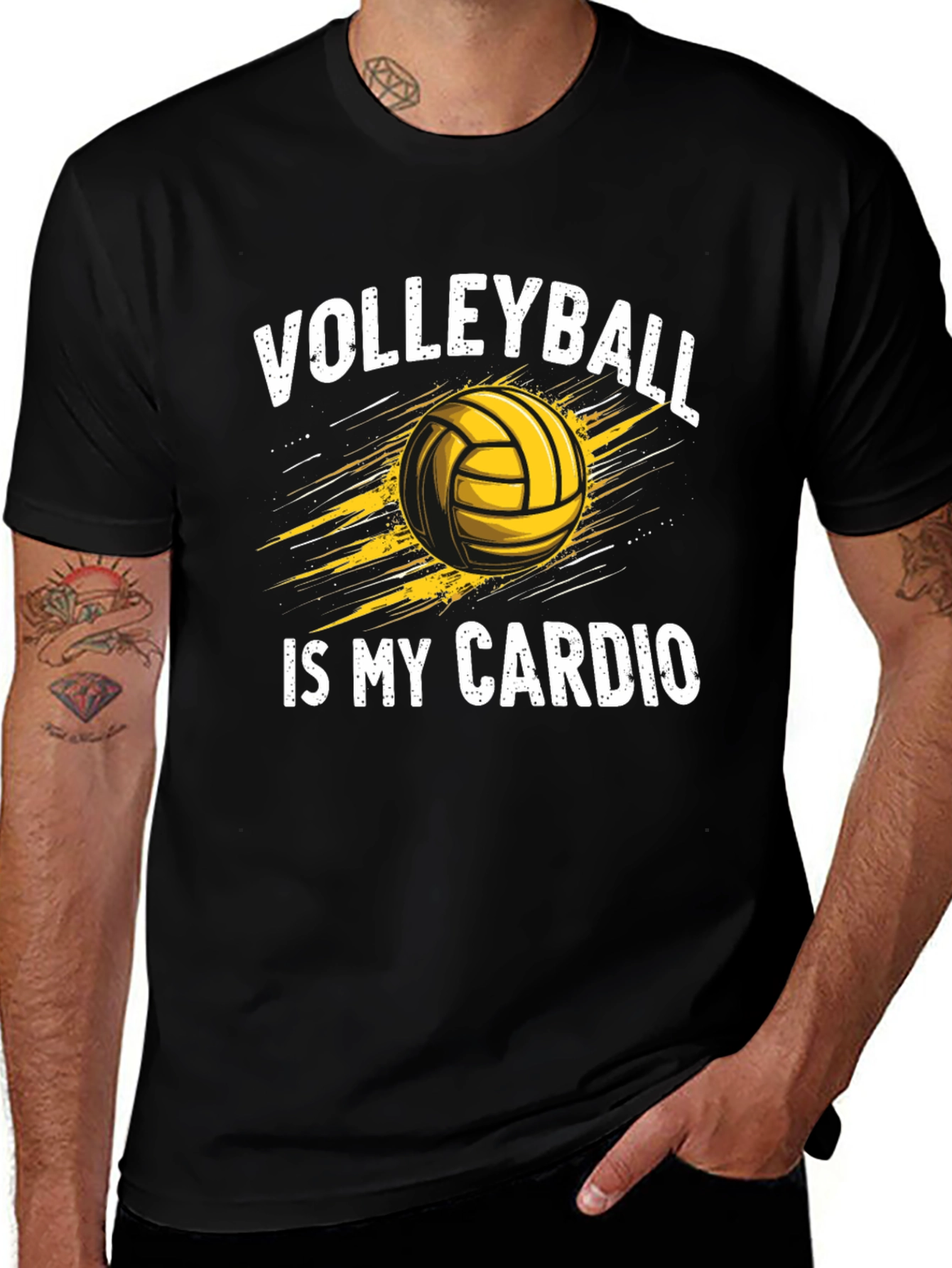 Variant 18 of Volleyball Is My Cardio Graphic Tee