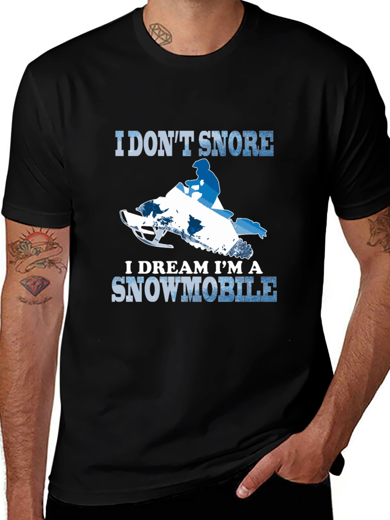 Variant 28 of I Don't Snore Snowmobile T-Shirt