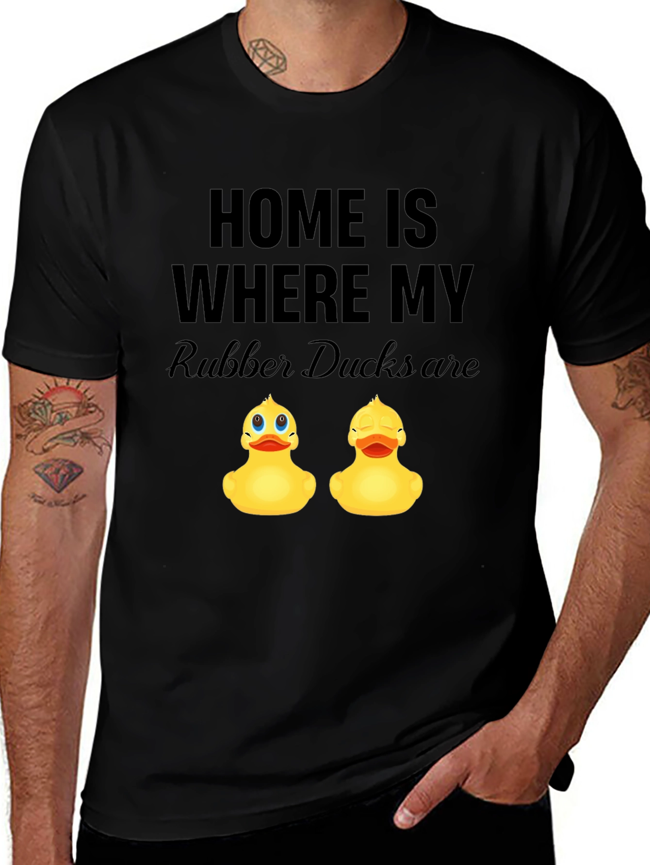 Variant 11 of Home is Where My Rubber Ducks Are - Novelty T-Shirt