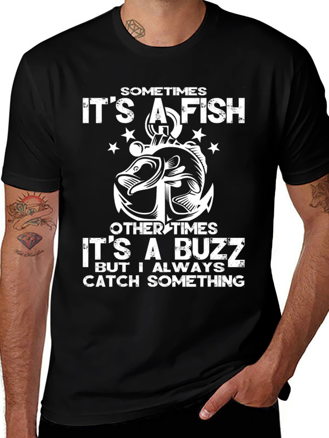 Variant 12 of Fishing T-Shirt - Catch Something