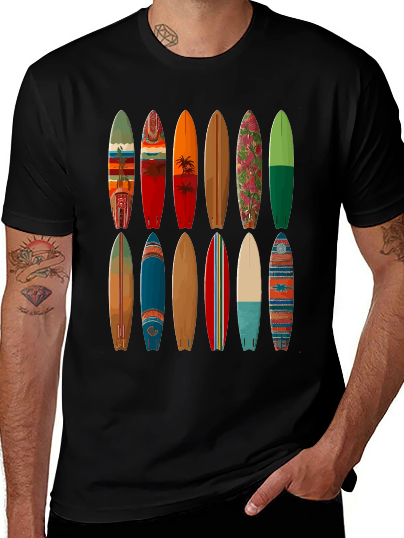 Variant 4 of Surfboard T-Shirt - Summer Vibes